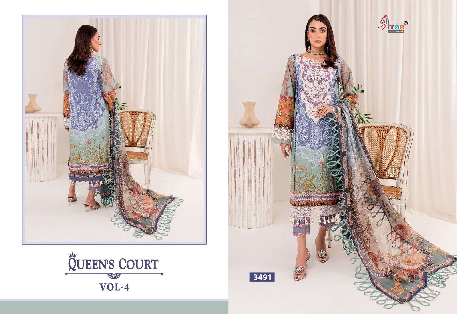 SHREE FABS QUEENS COURT VOL 4 COTTON SALWAR KAMEEZ 