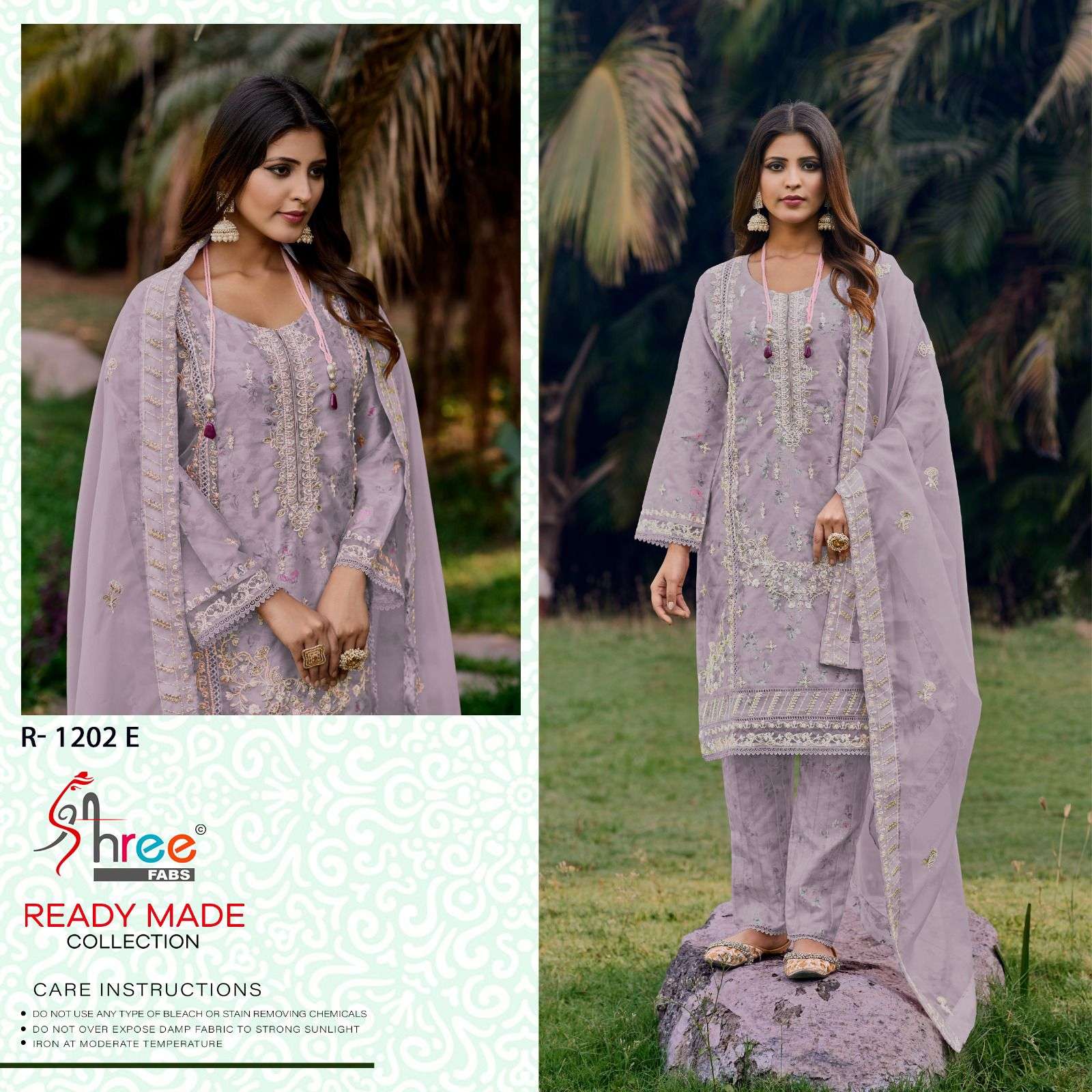 SHREE FABS R  1202 ORGANZA EMBROIDERY DESIGNER SUIT