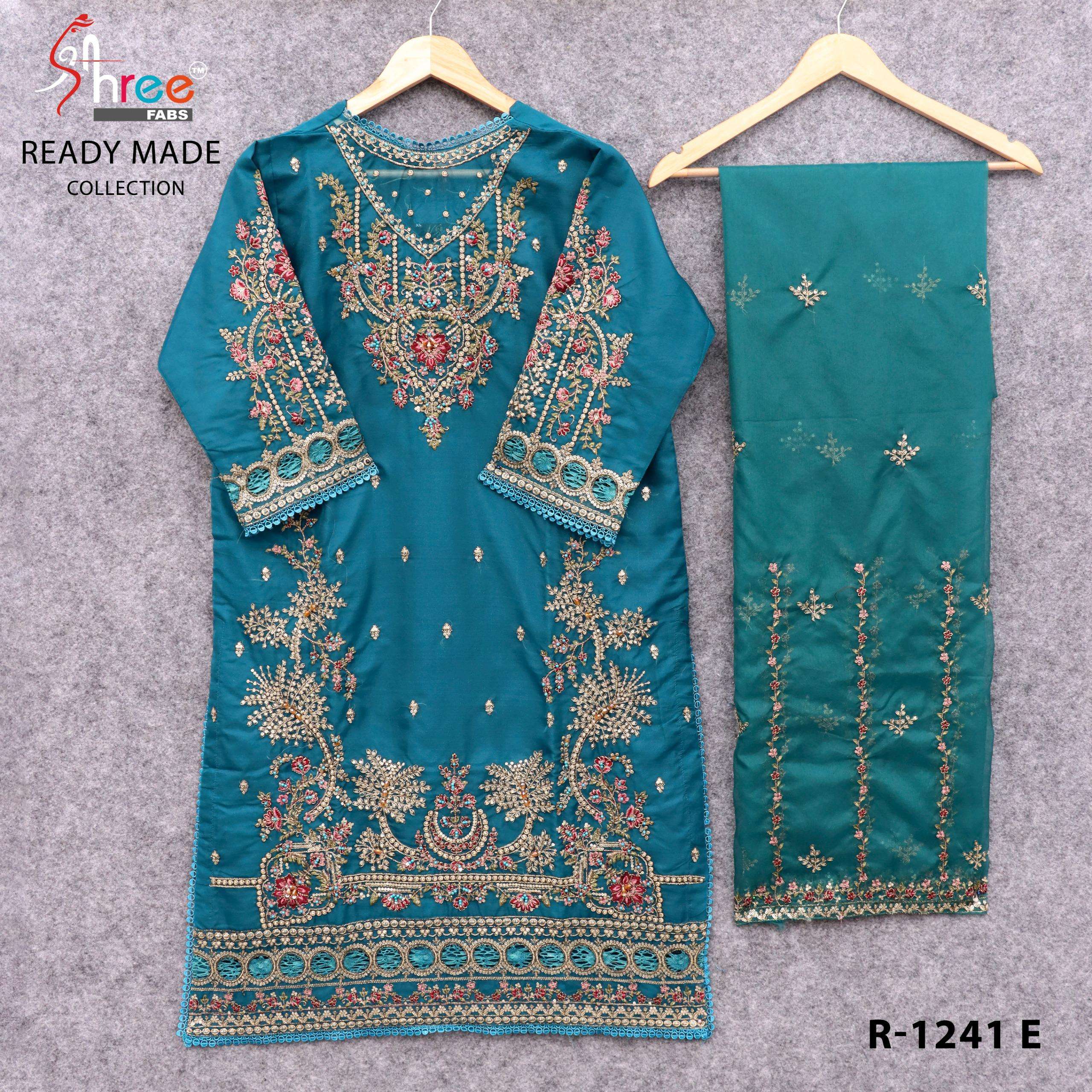 SHREE FABS R 1241 ORGANZA EMBROIDERED SUIT