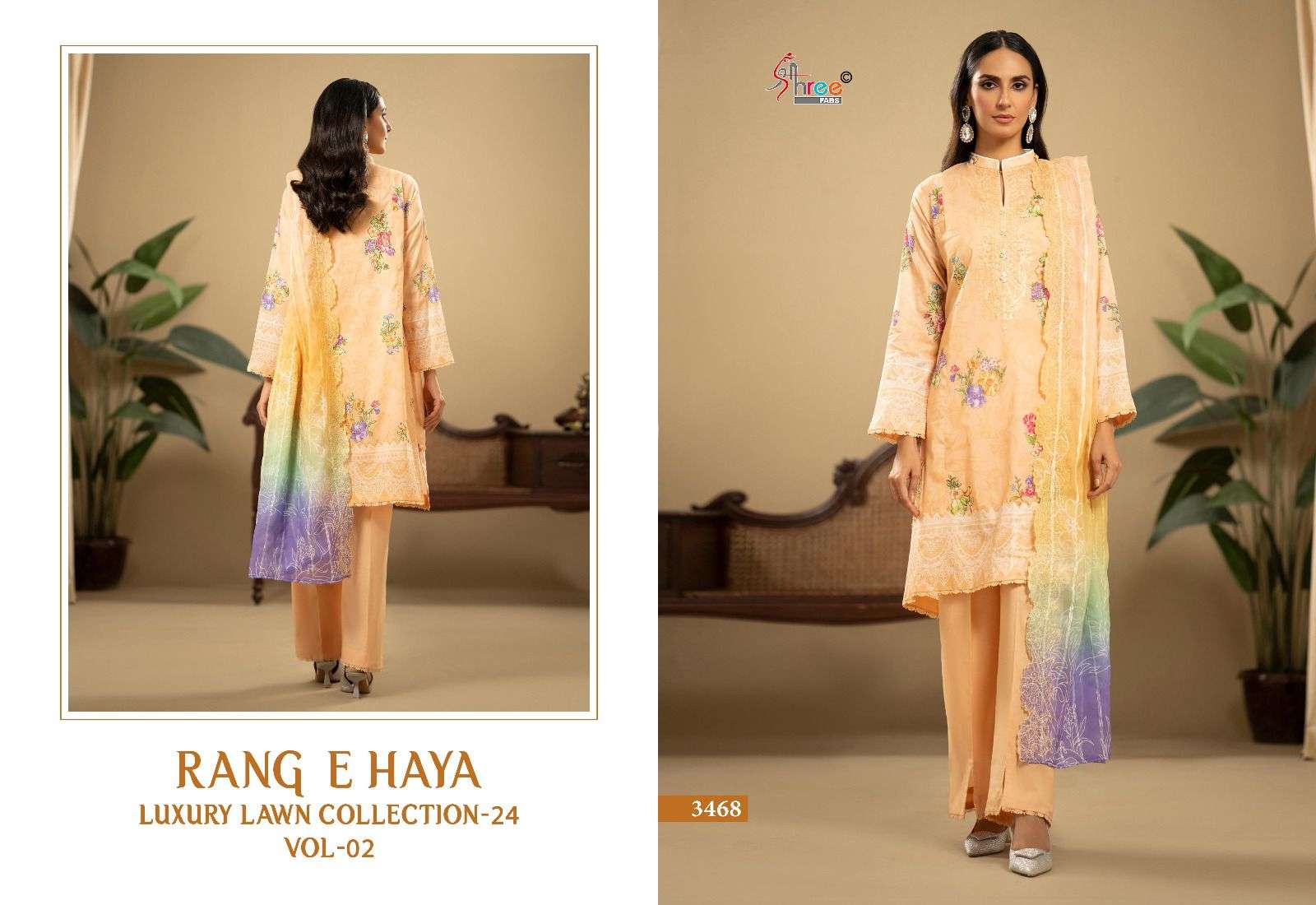 SHREE FABS RANG E HAYA LUXURY LAWN COLLECTION VOL 2 COTTON SUIT