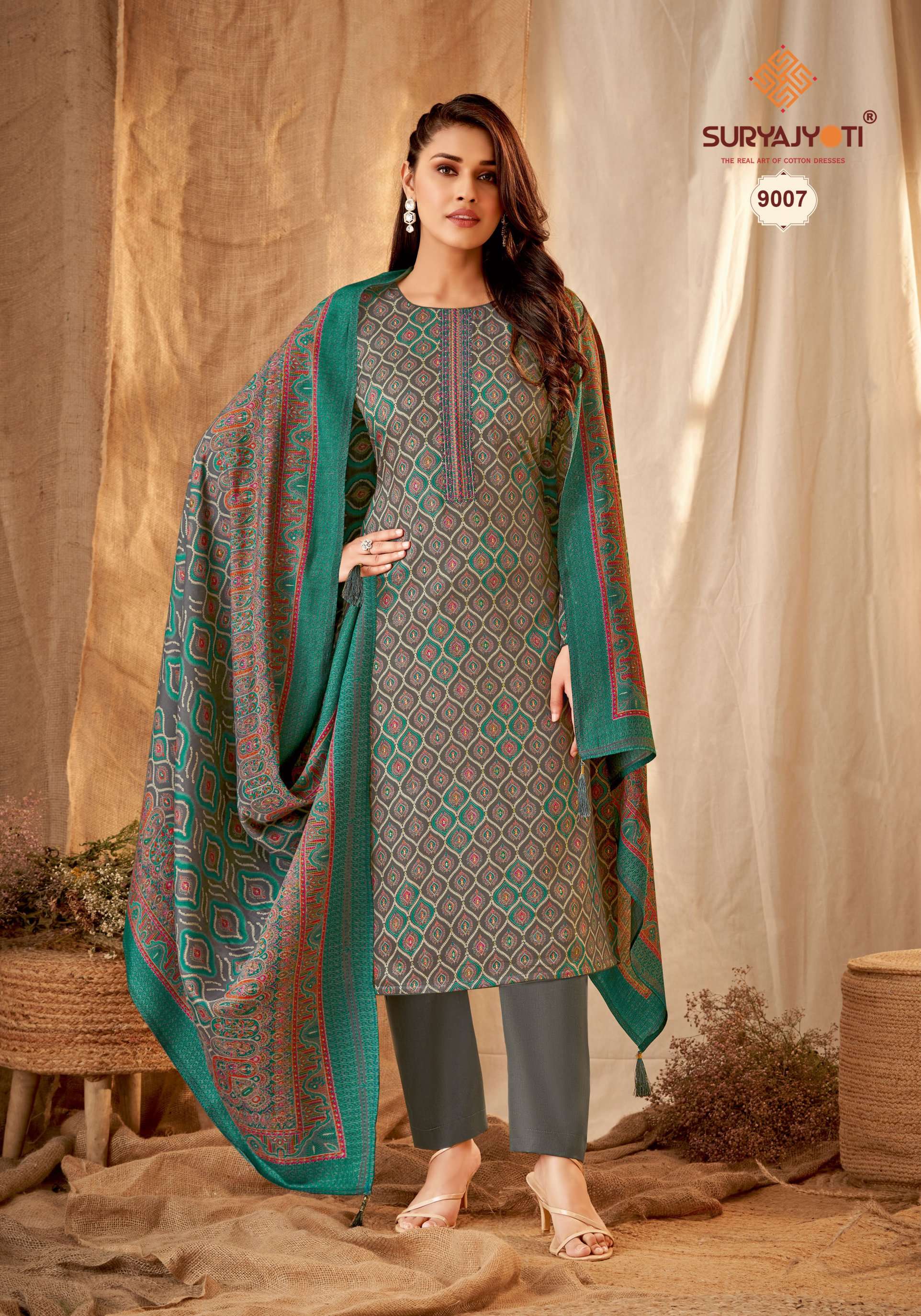 SURYAJYOTI KALKI VOL 9 JAM SATIN FANCY WORK SALWAR SUIT