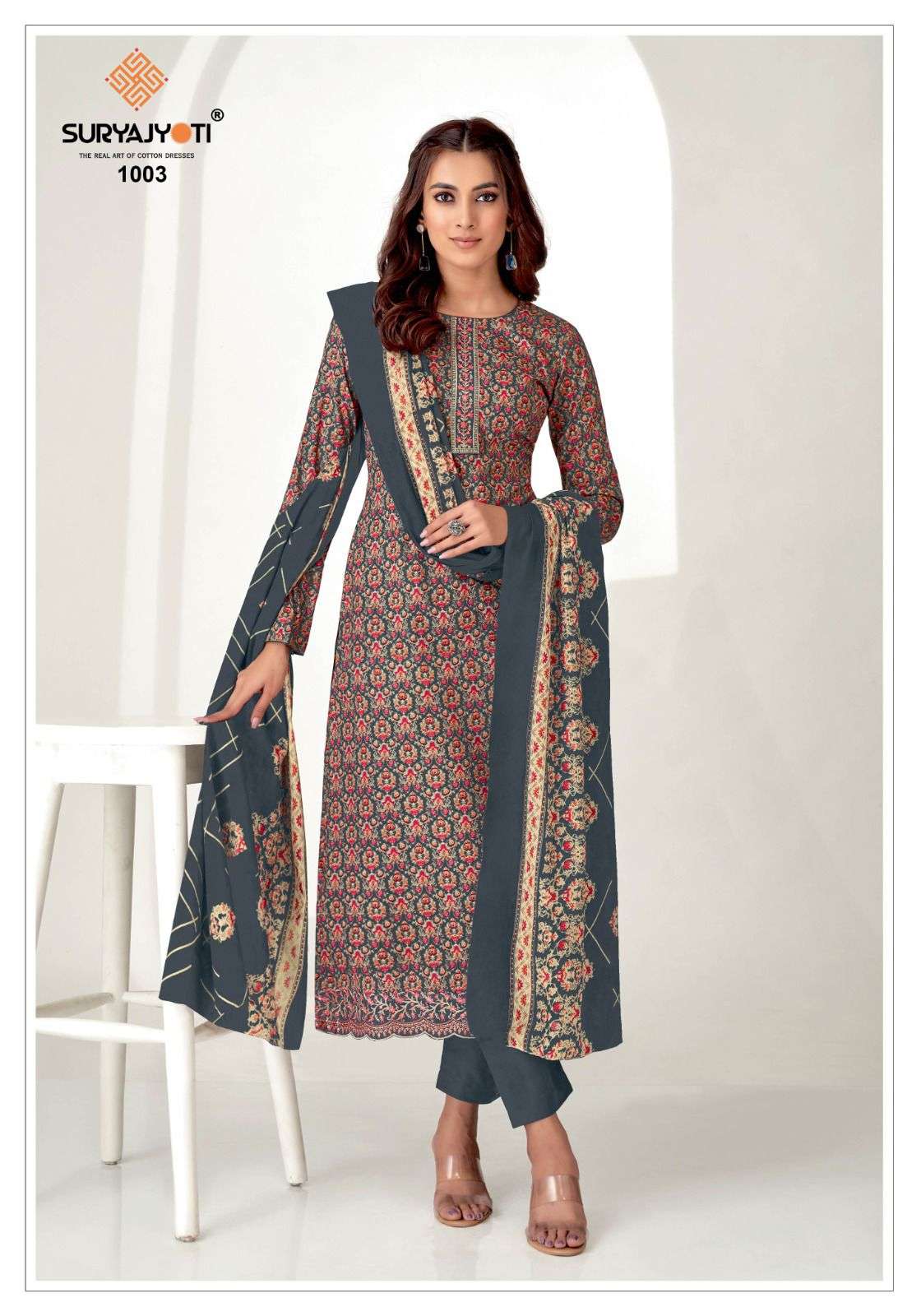 SURYAJYOTI PAARUL VOL 1 COTTON FANCY WORK SALWAR SUIT
