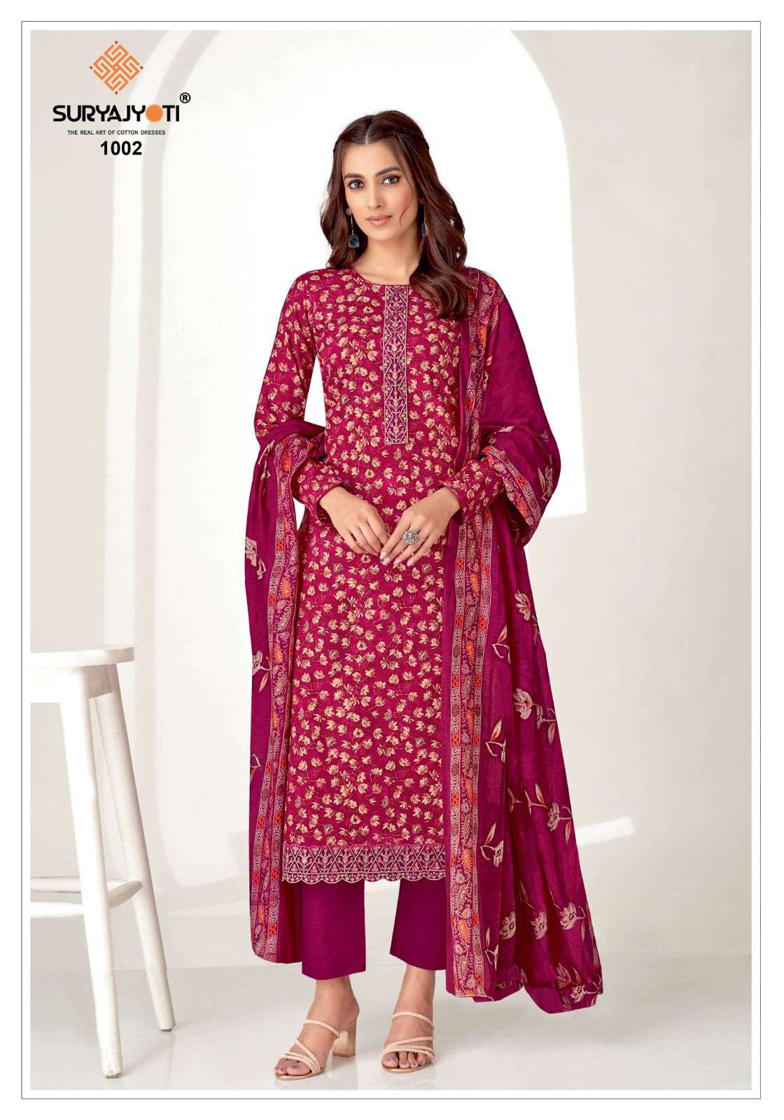 SURYAJYOTI PAARUL VOL 1 COTTON FANCY WORK SALWAR SUIT