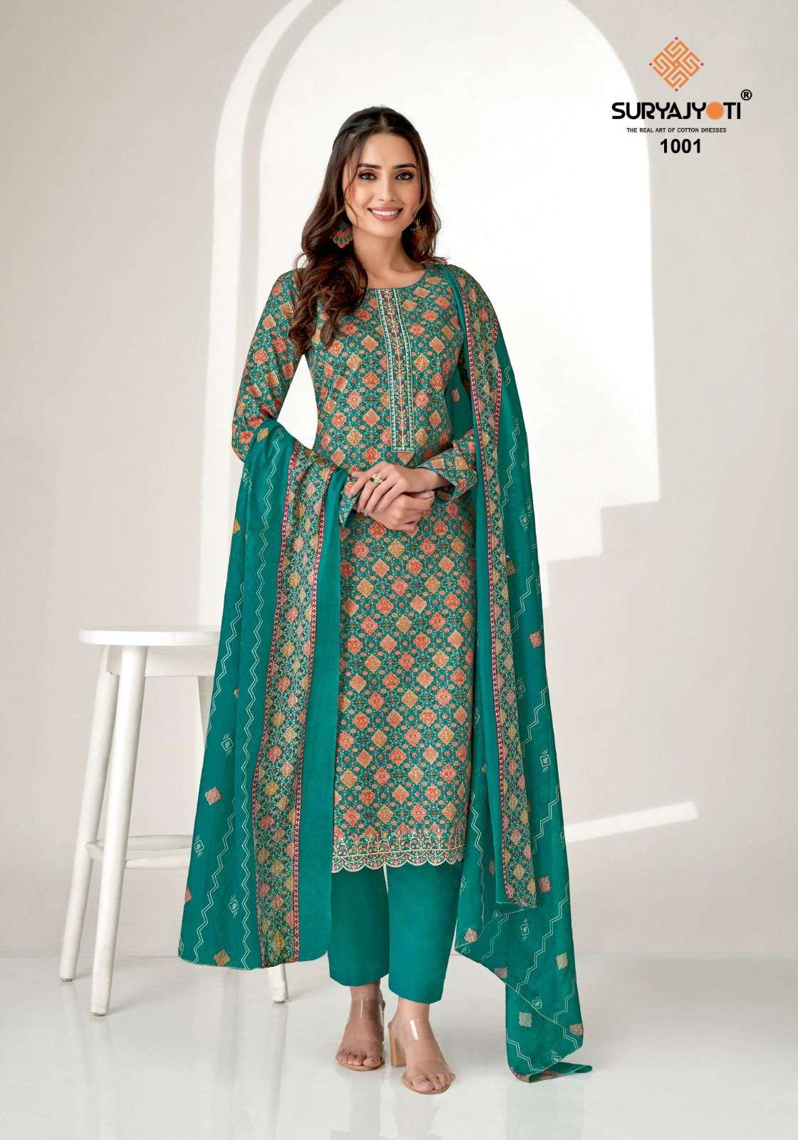 SURYAJYOTI PAARUL VOL 1 COTTON FANCY WORK SALWAR SUIT