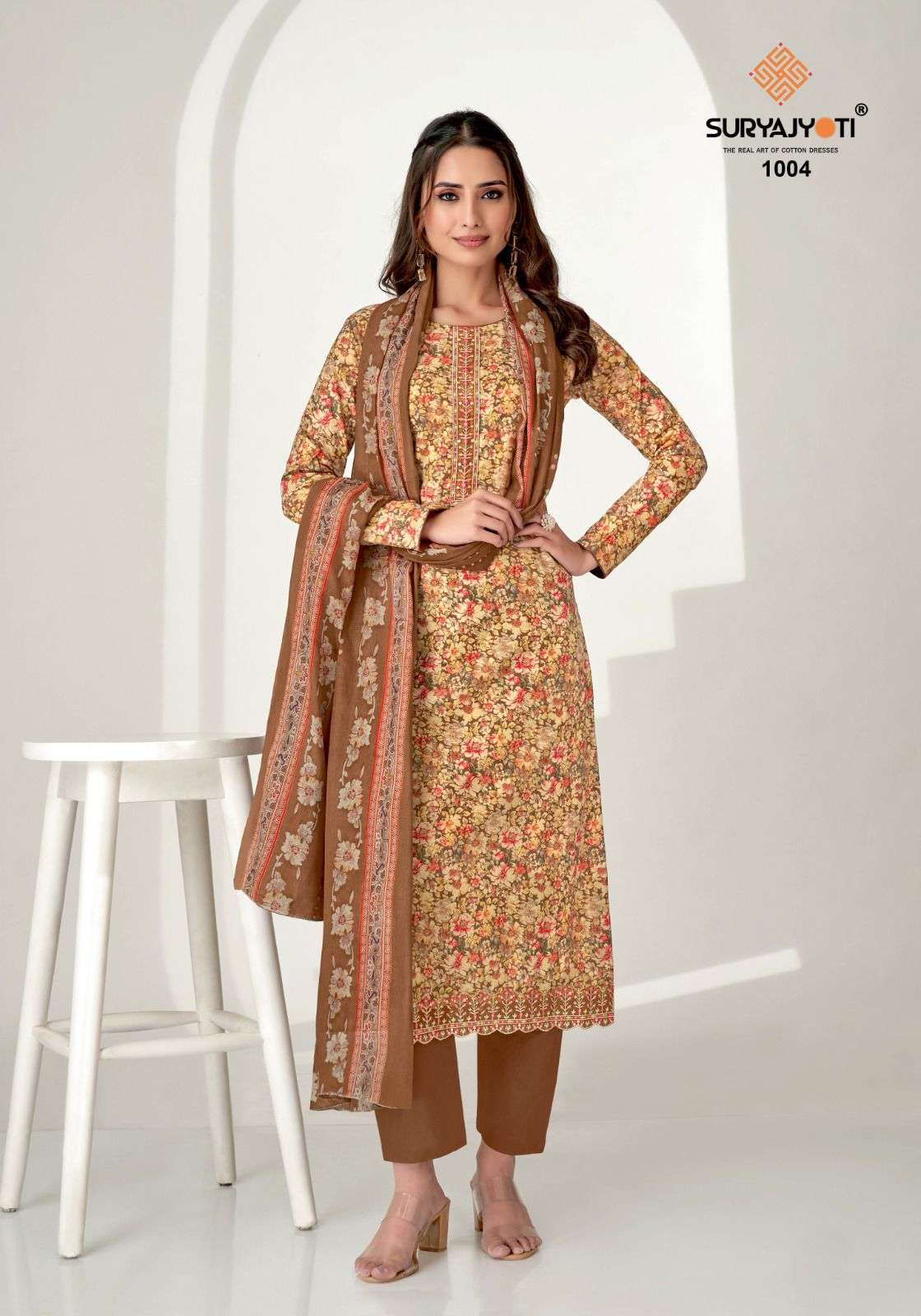 SURYAJYOTI PAARUL VOL 1 COTTON FANCY WORK SALWAR SUIT