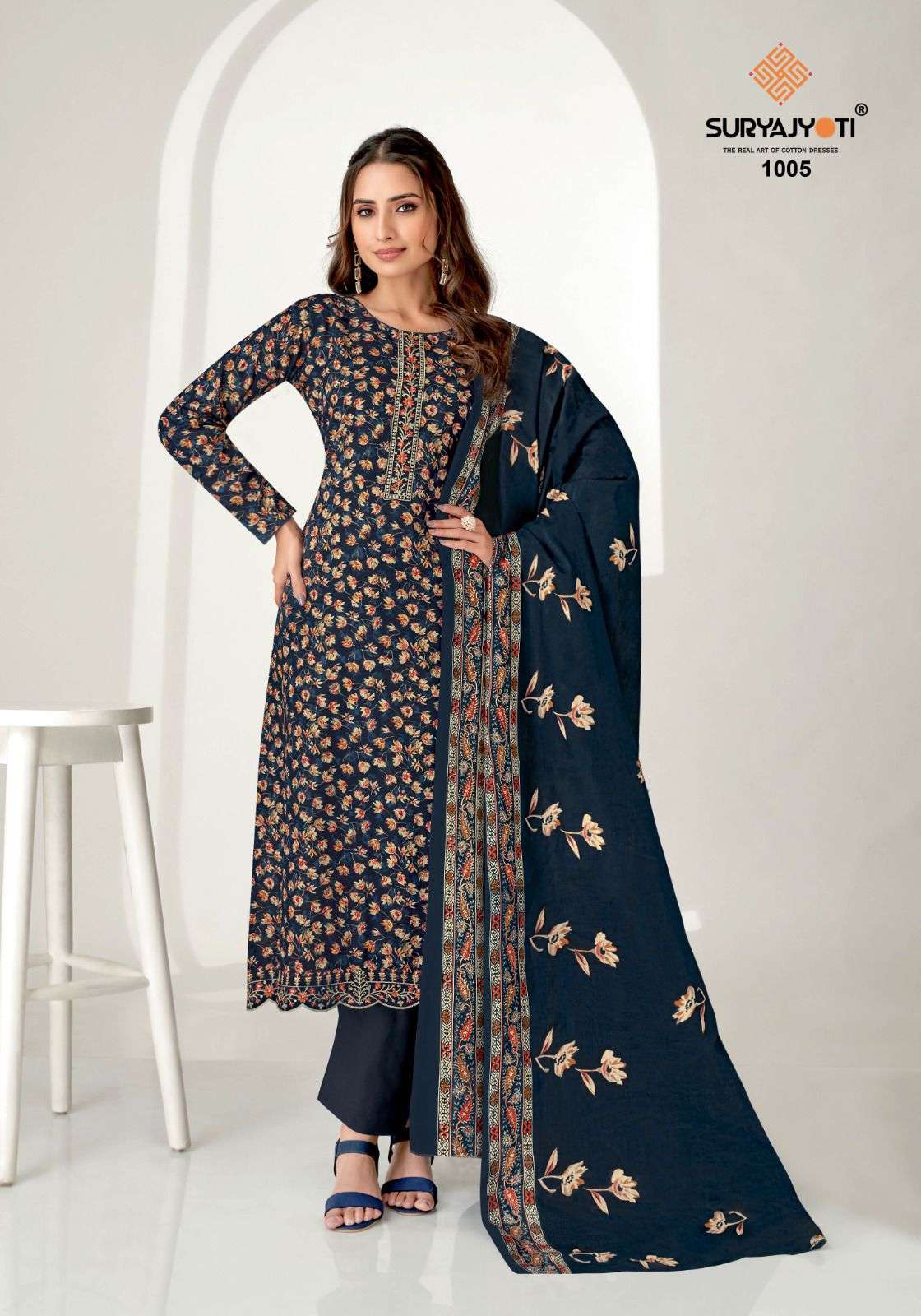 SURYAJYOTI PAARUL VOL 1 COTTON FANCY WORK SALWAR SUIT