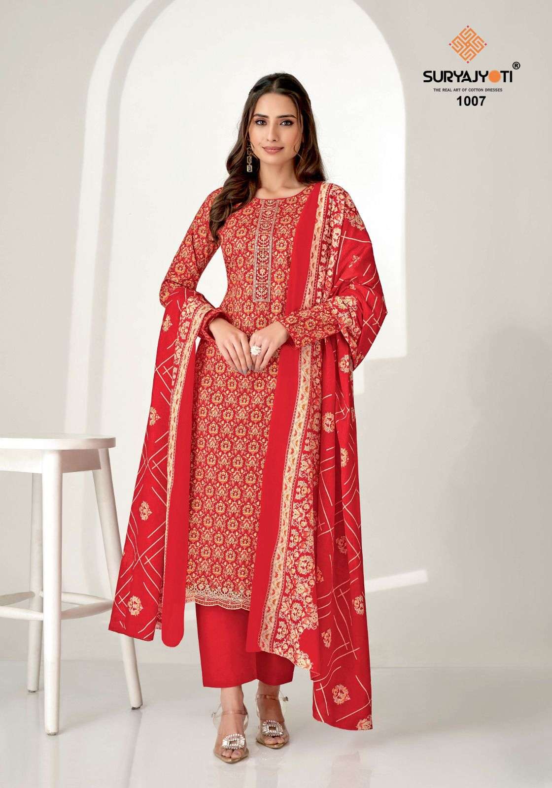 SURYAJYOTI PAARUL VOL 1 COTTON FANCY WORK SALWAR SUIT