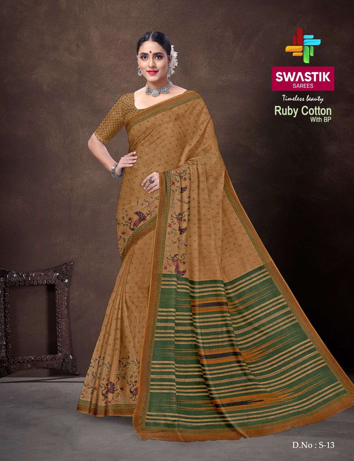 SWASTIK SAREES RUBY COTTON PRINTS SAREE