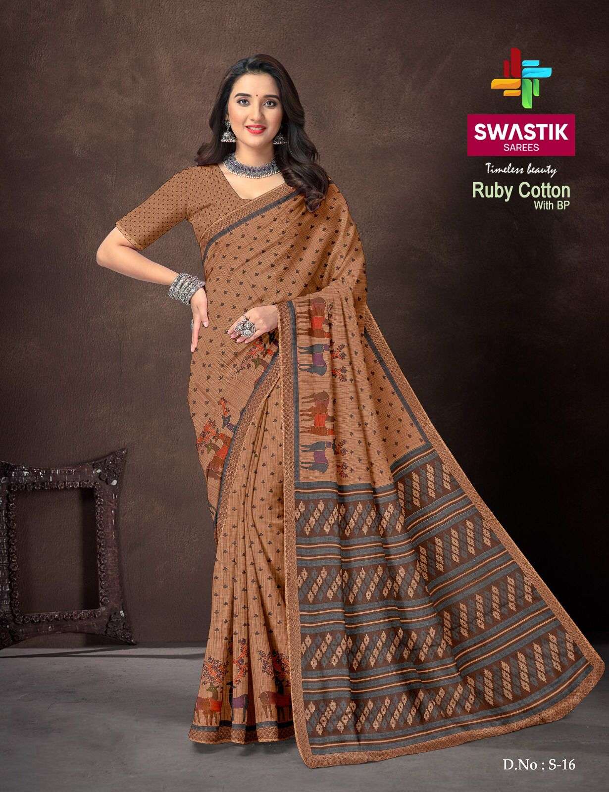 SWASTIK SAREES RUBY COTTON PRINTS SAREE