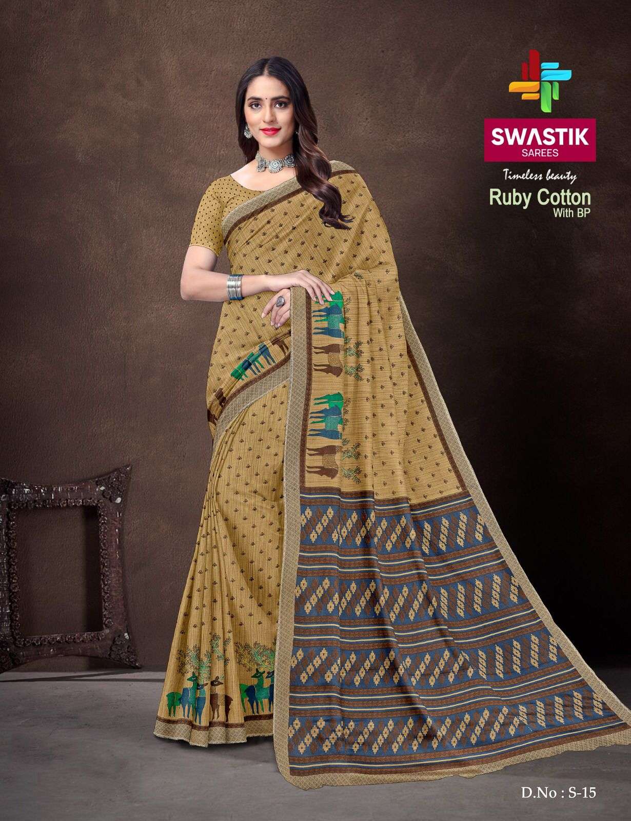 SWASTIK SAREES RUBY COTTON PRINTS SAREE