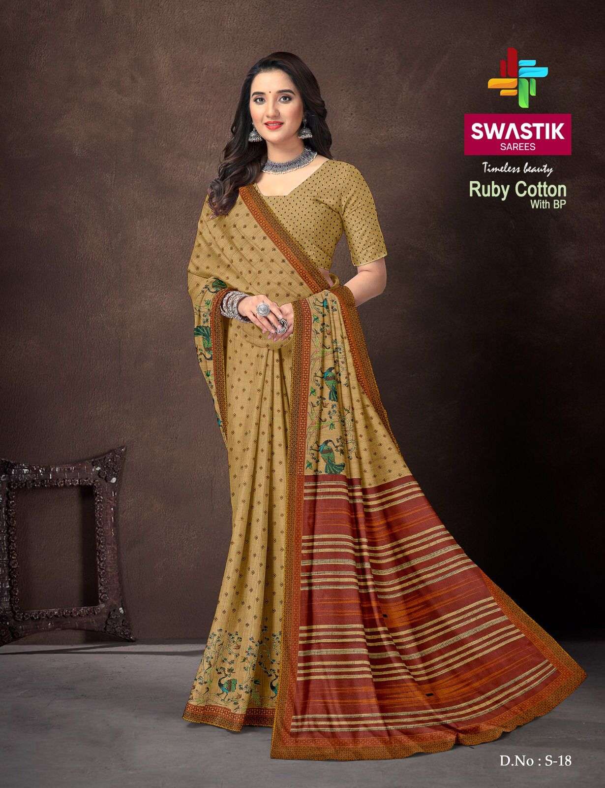SWASTIK SAREES RUBY COTTON PRINTS SAREE