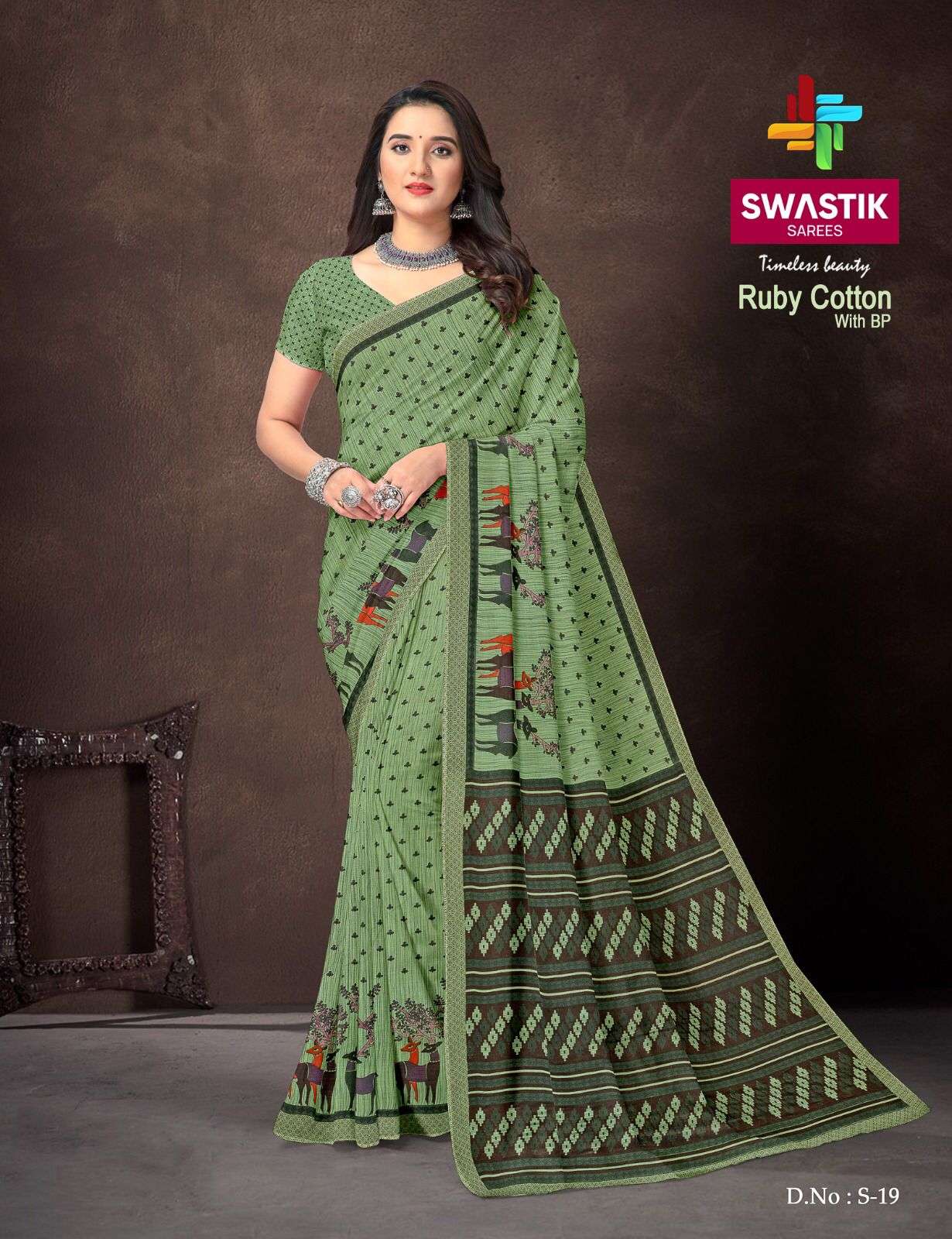 SWASTIK SAREES RUBY COTTON PRINTS SAREE
