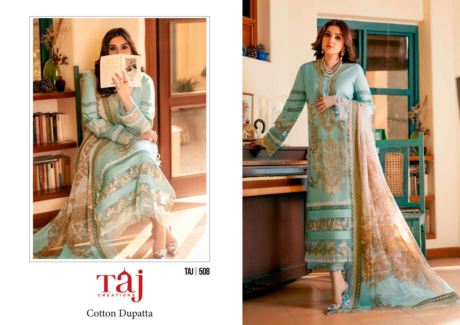 TAJ CREATION D NO 508 COTTON FANCY SUIT