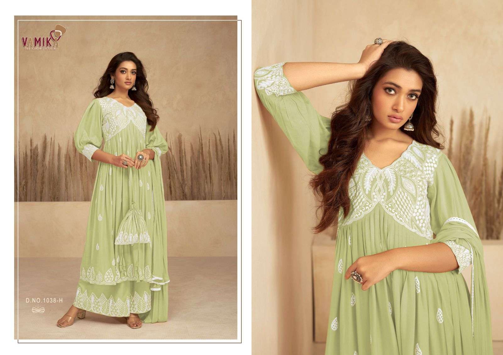 VAMIKA LAKHNAVI VOL 7 SILVER  FANCY DESIGNER PARTY WEAR SUIT