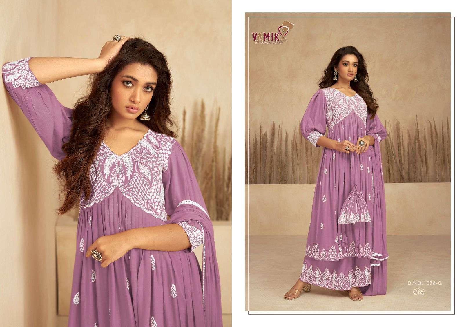 VAMIKA LAKHNAVI VOL 7 SILVER  FANCY DESIGNER PARTY WEAR SUIT