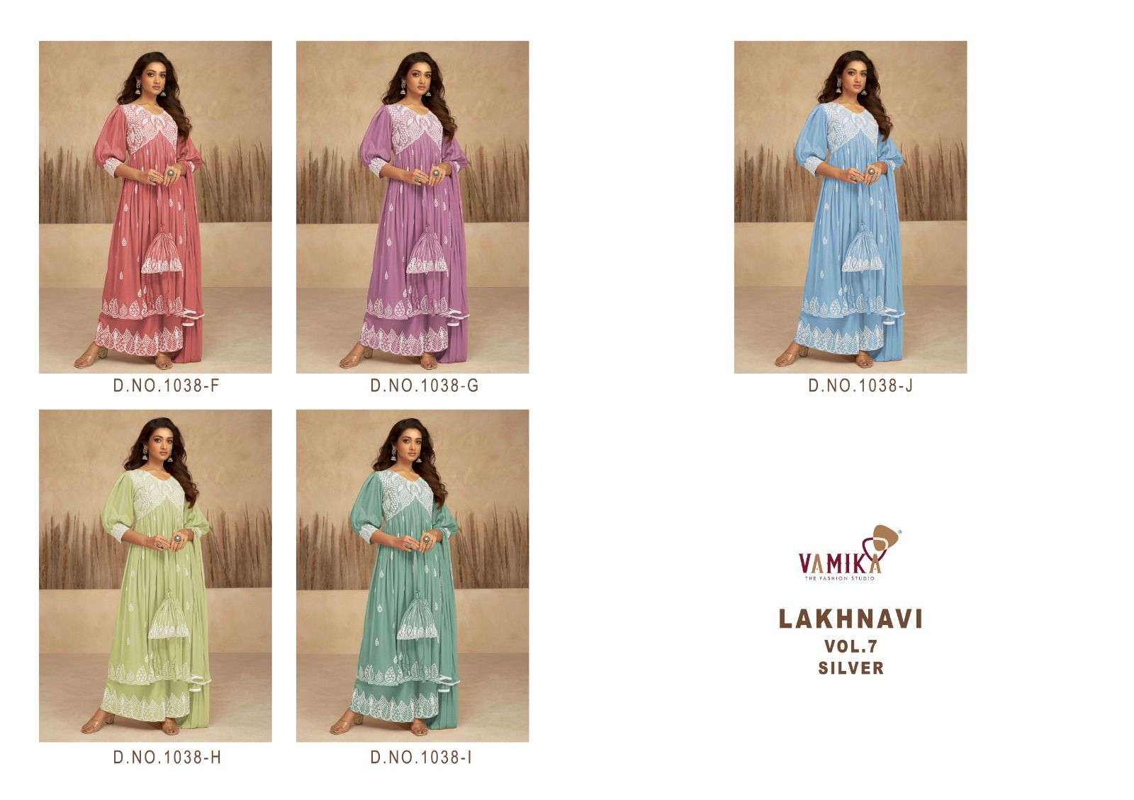 VAMIKA LAKHNAVI VOL 7 SILVER  FANCY DESIGNER PARTY WEAR SUIT