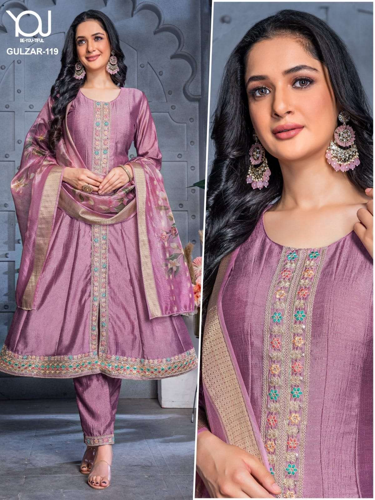 WANNA GULZAR VOL 2 ANARKALI STYLE KURTI COMBO SET 