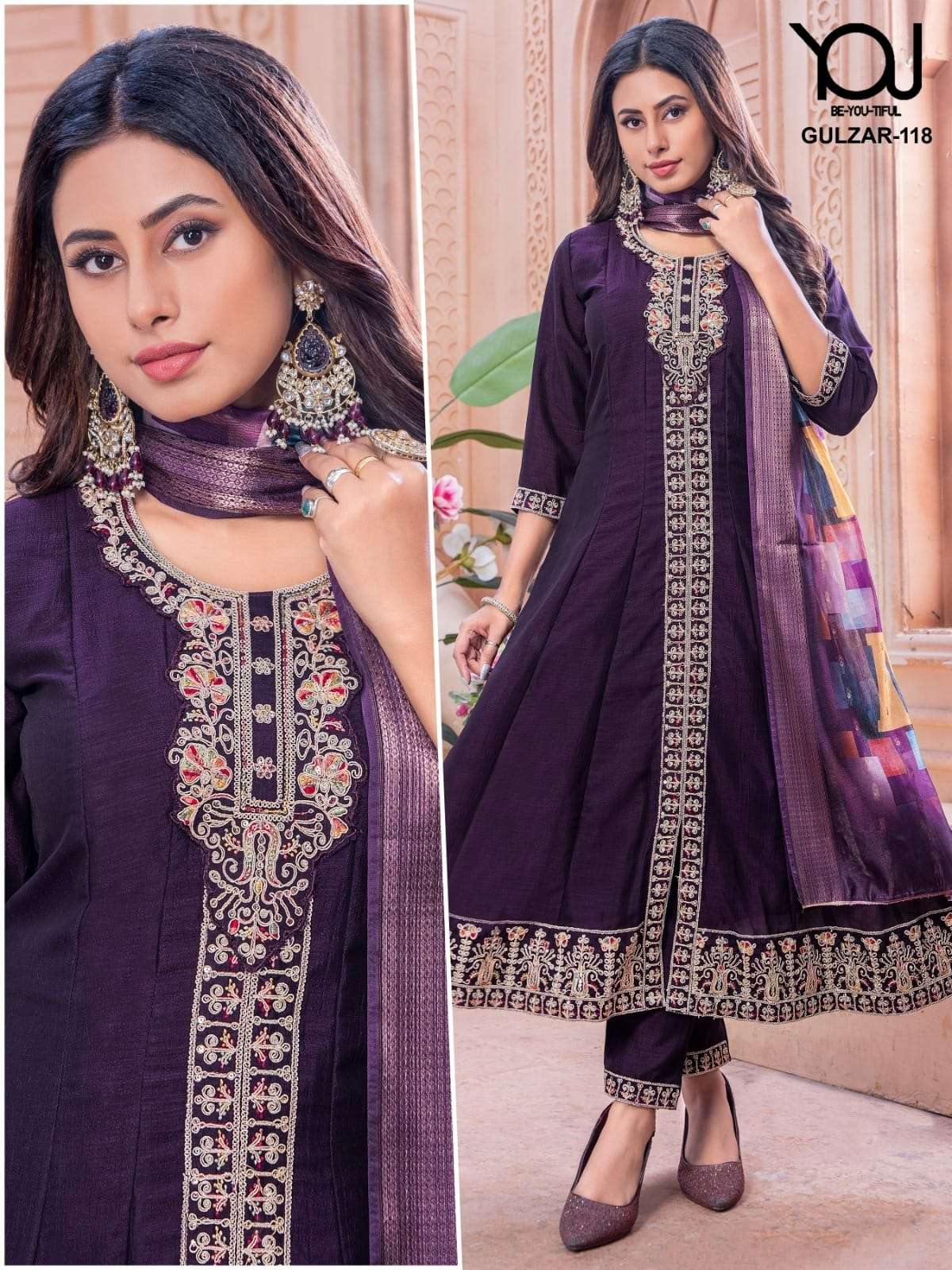 WANNA GULZAR VOL 2 ANARKALI STYLE KURTI COMBO SET 
