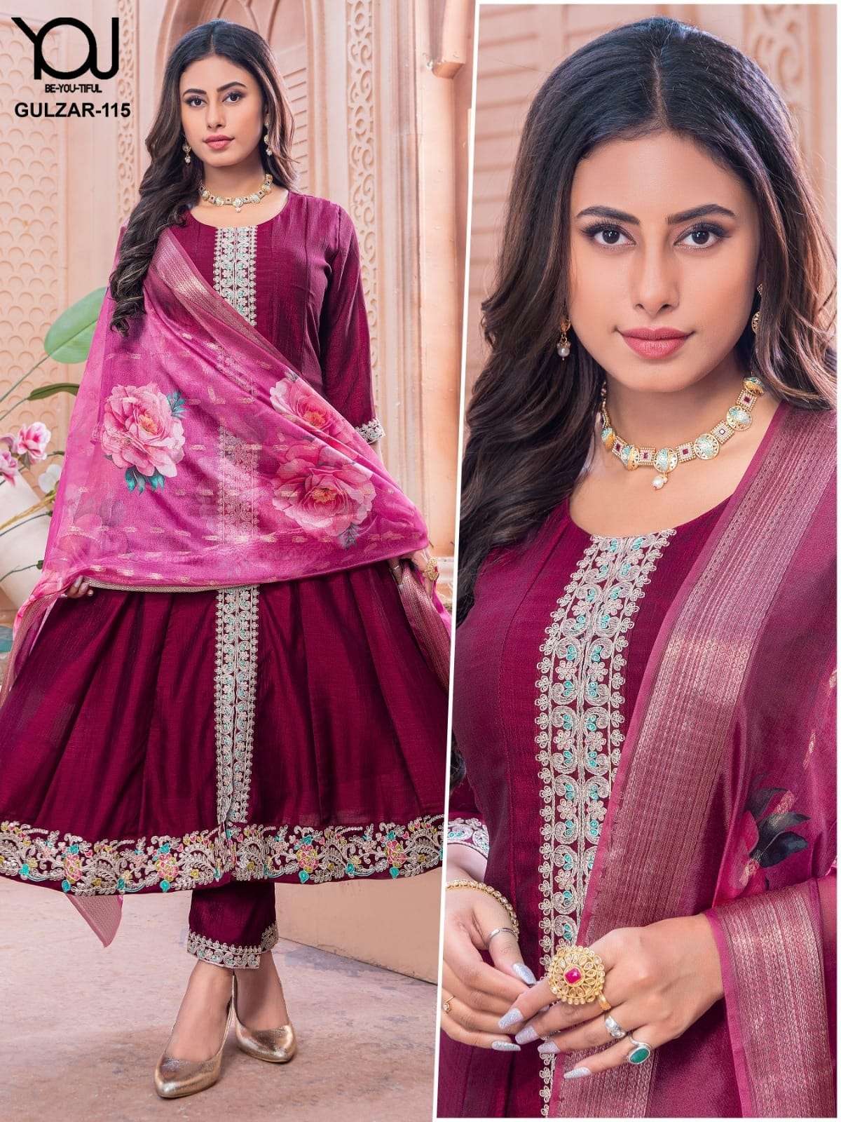 WANNA GULZAR VOL 2 ANARKALI STYLE KURTI COMBO SET 