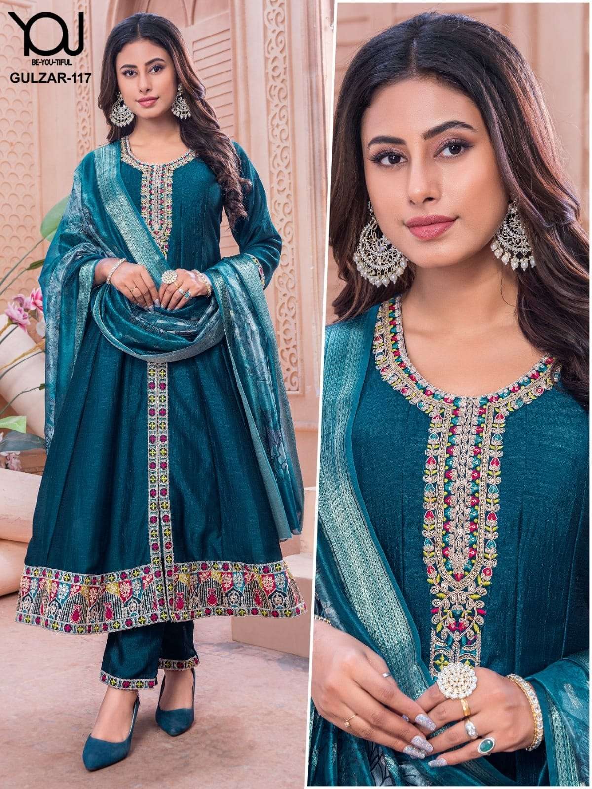WANNA GULZAR VOL 2 ANARKALI STYLE KURTI COMBO SET 
