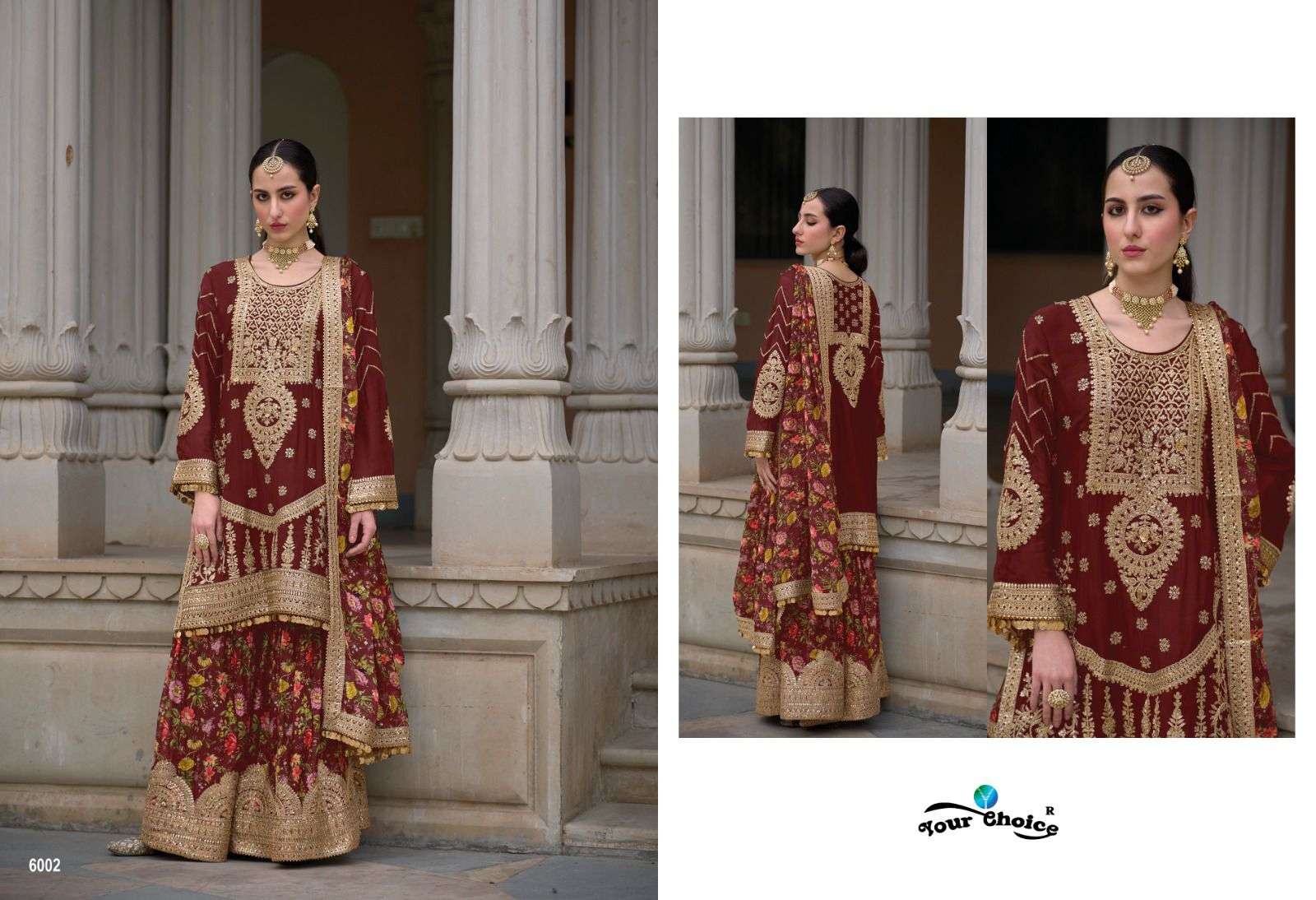 YOUR CHOICE SADAF GOLD HEAVY DESIGNER SUIT