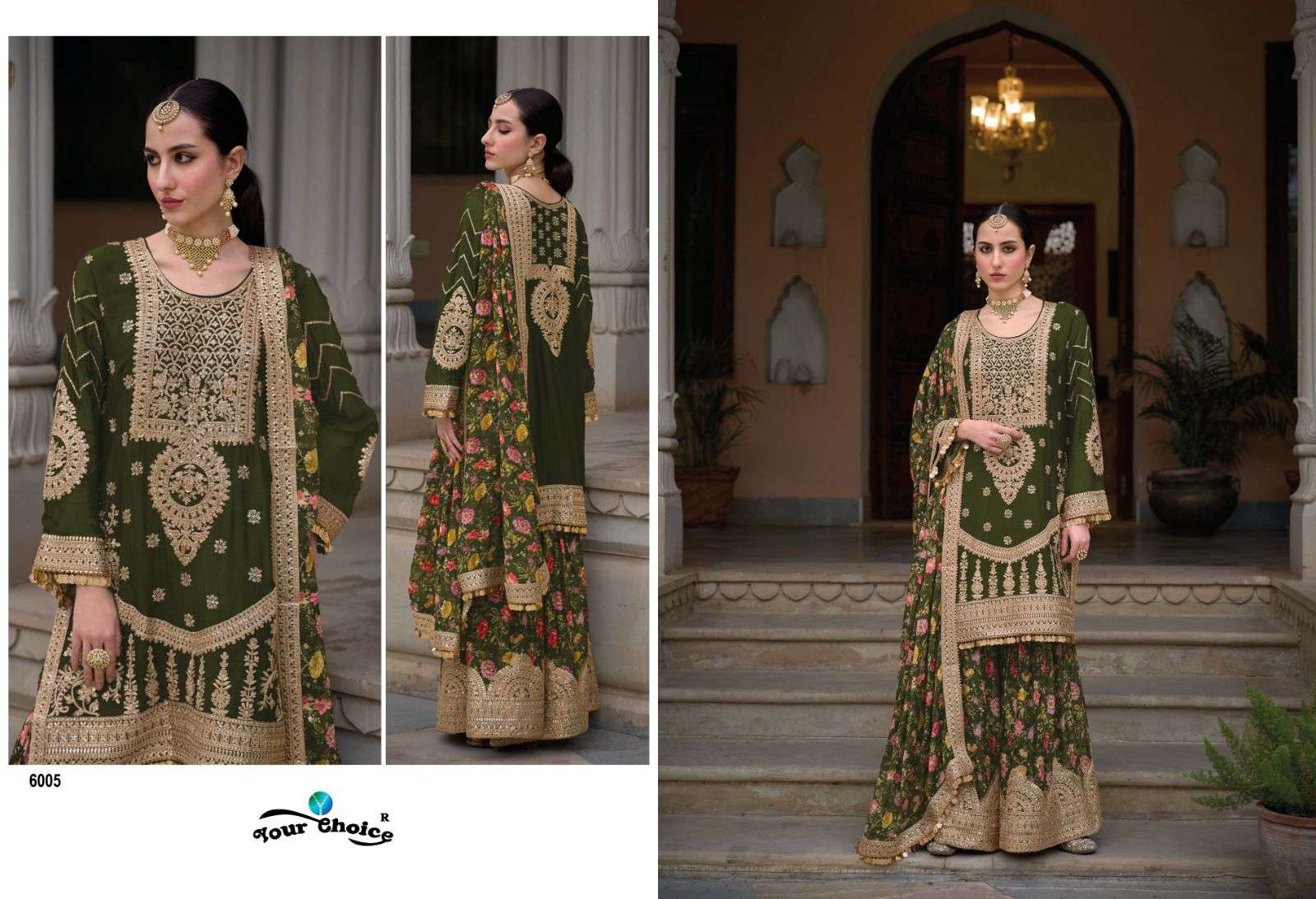 YOUR CHOICE SADAF GOLD HEAVY DESIGNER SUIT