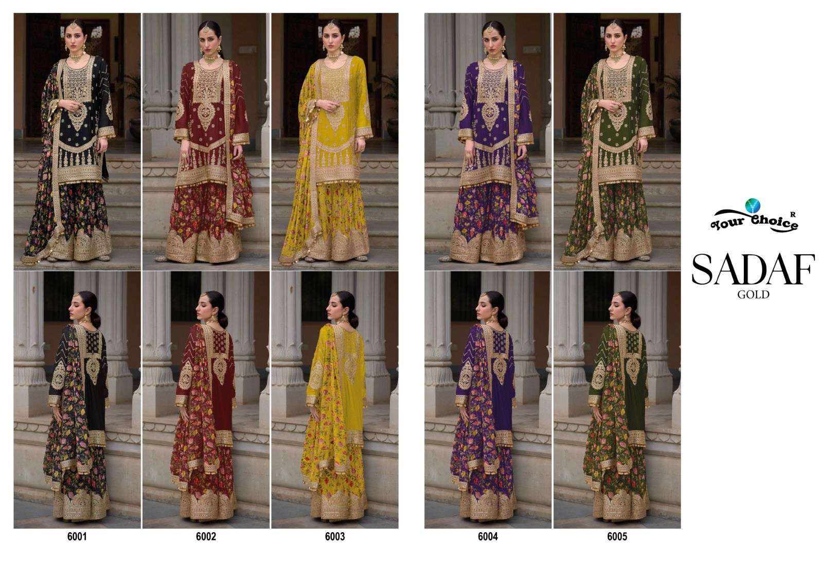 YOUR CHOICE SADAF GOLD HEAVY DESIGNER SUIT