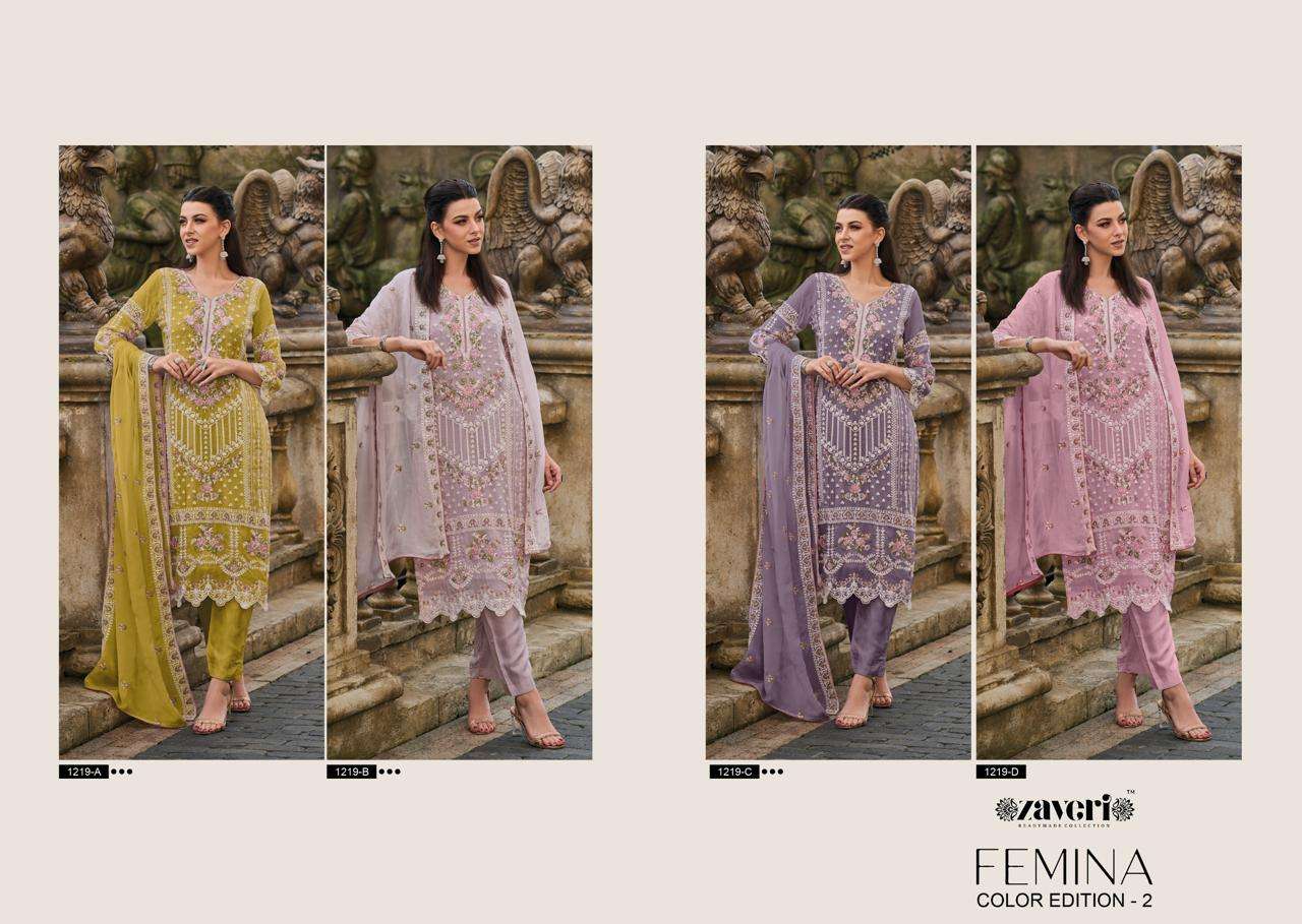 ZAVERI WOMEN BEAUTY FEMINA COLOR EDITION VOL 2 FANCY DESIGNER SUIT