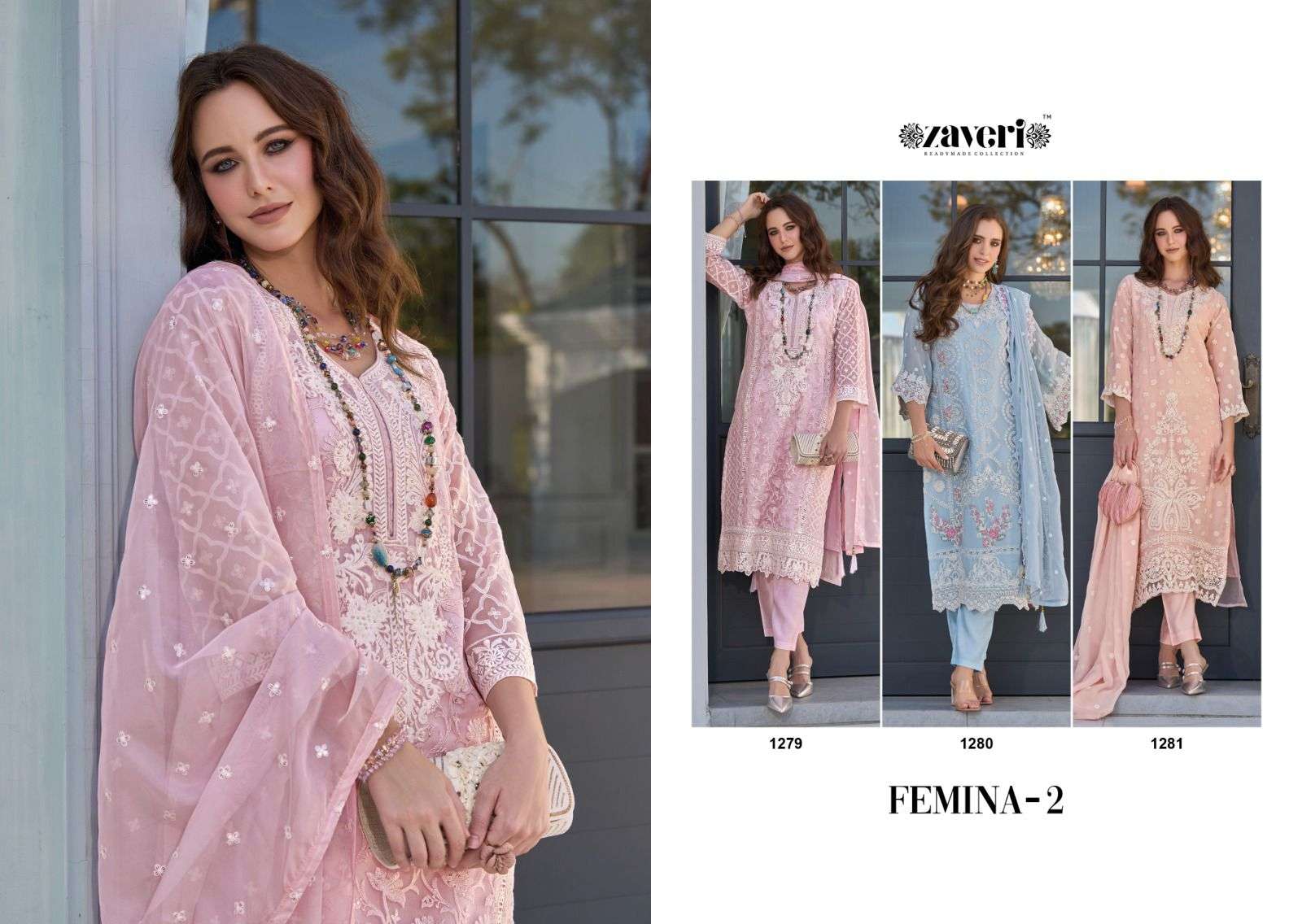 ZAVERI WOMEN BEAUTY FEMINA VOL 2 ORGANZA PARTY WEAR SUIT