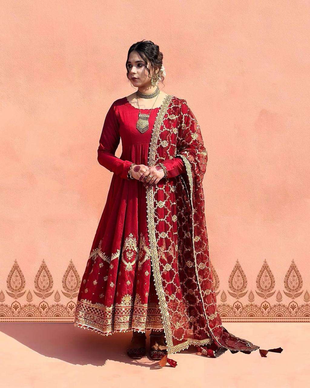 ZSR 3063 GOWN DUPATTA