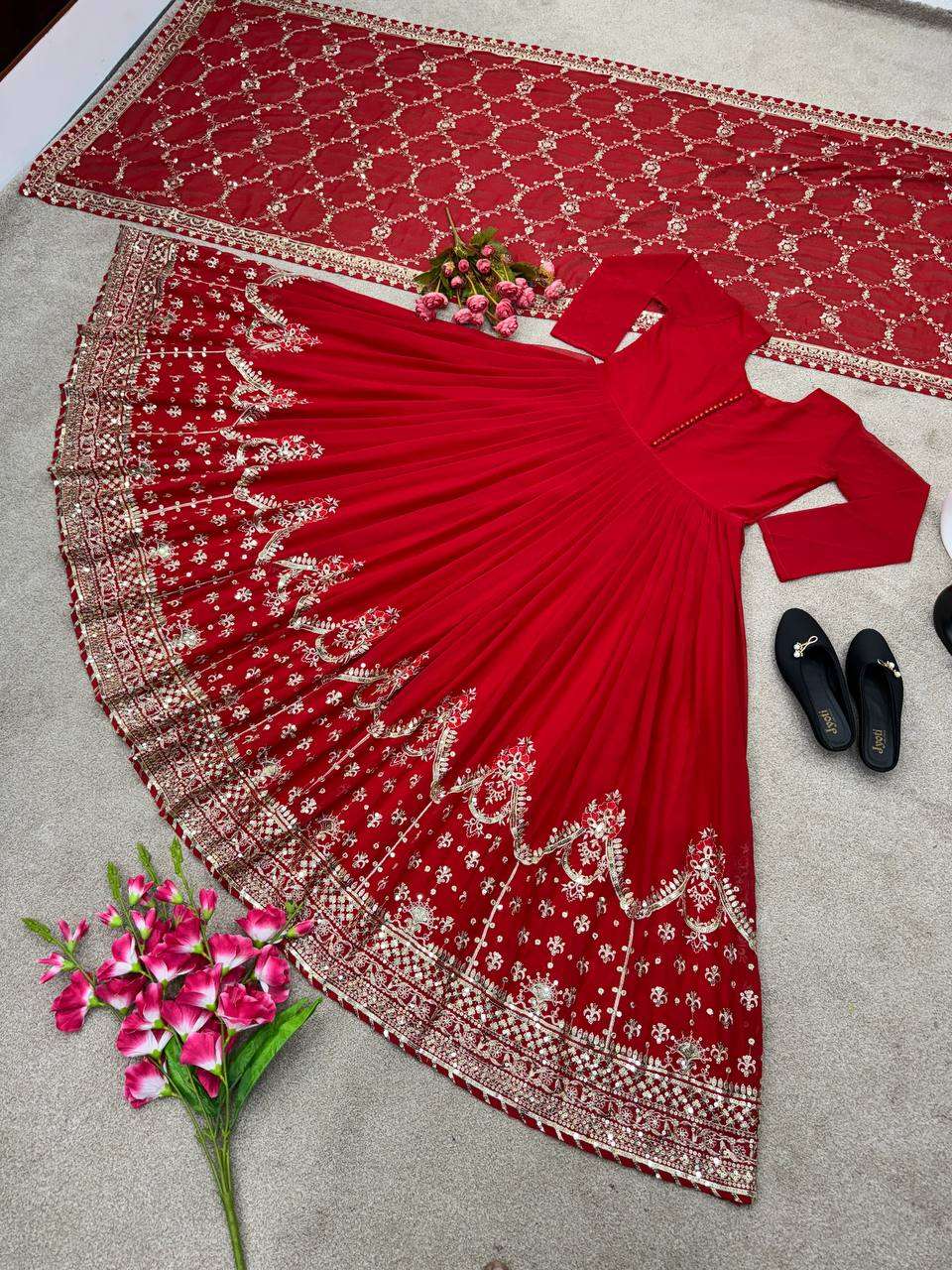 ZSR 3063 GOWN DUPATTA