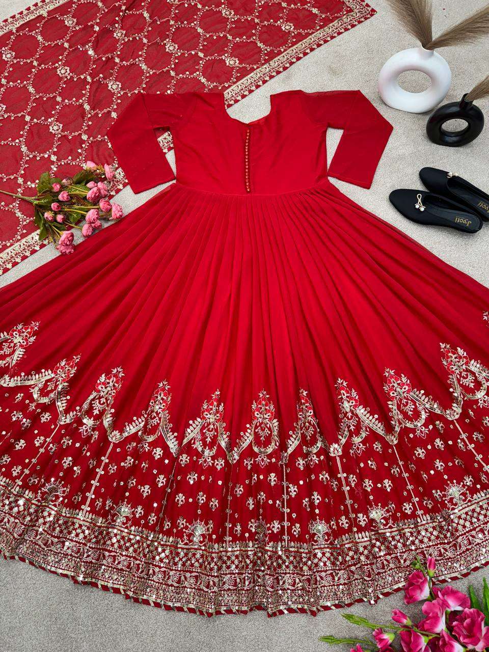 ZSR 3063 GOWN DUPATTA