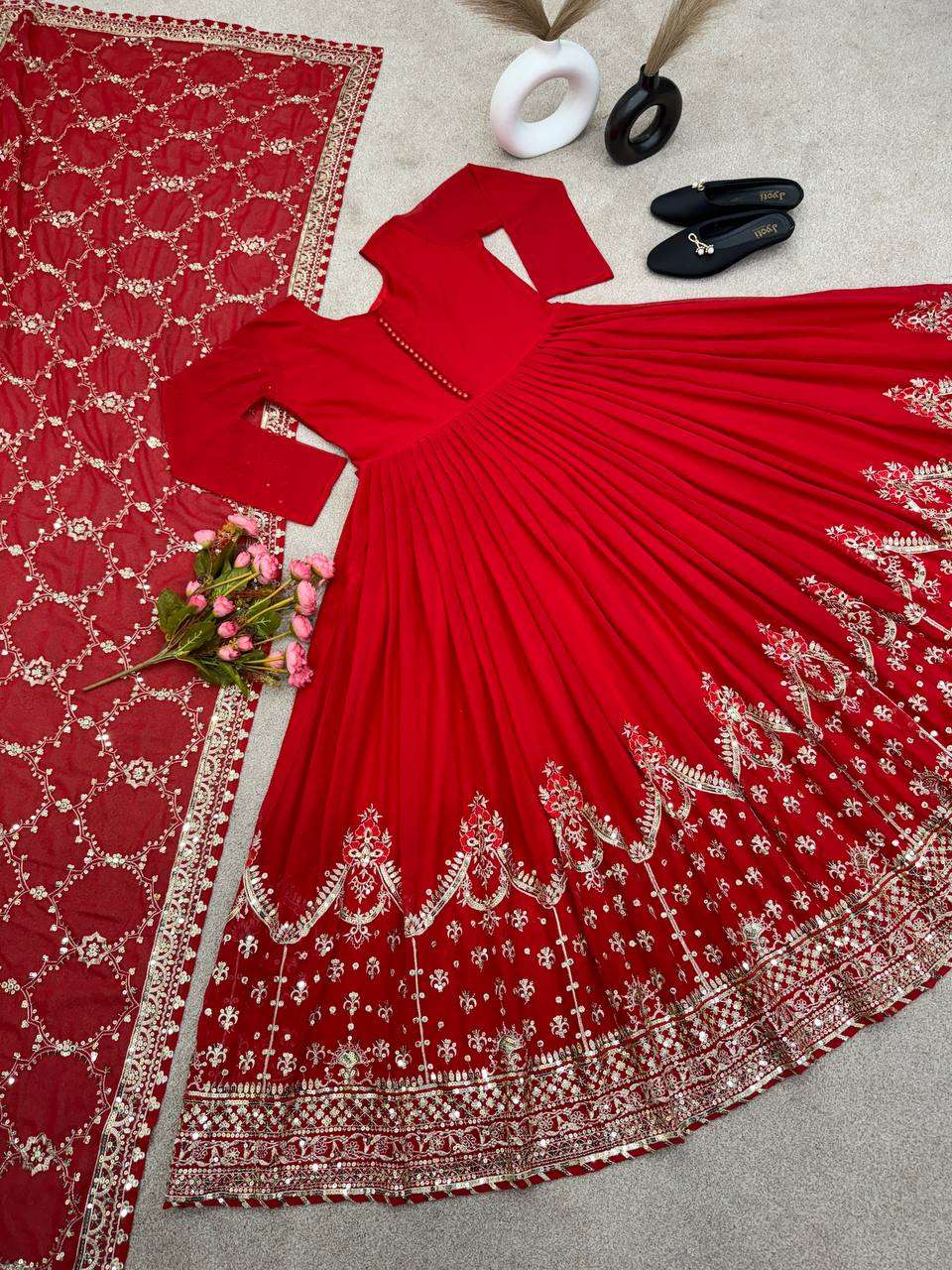 ZSR 3063 GOWN DUPATTA