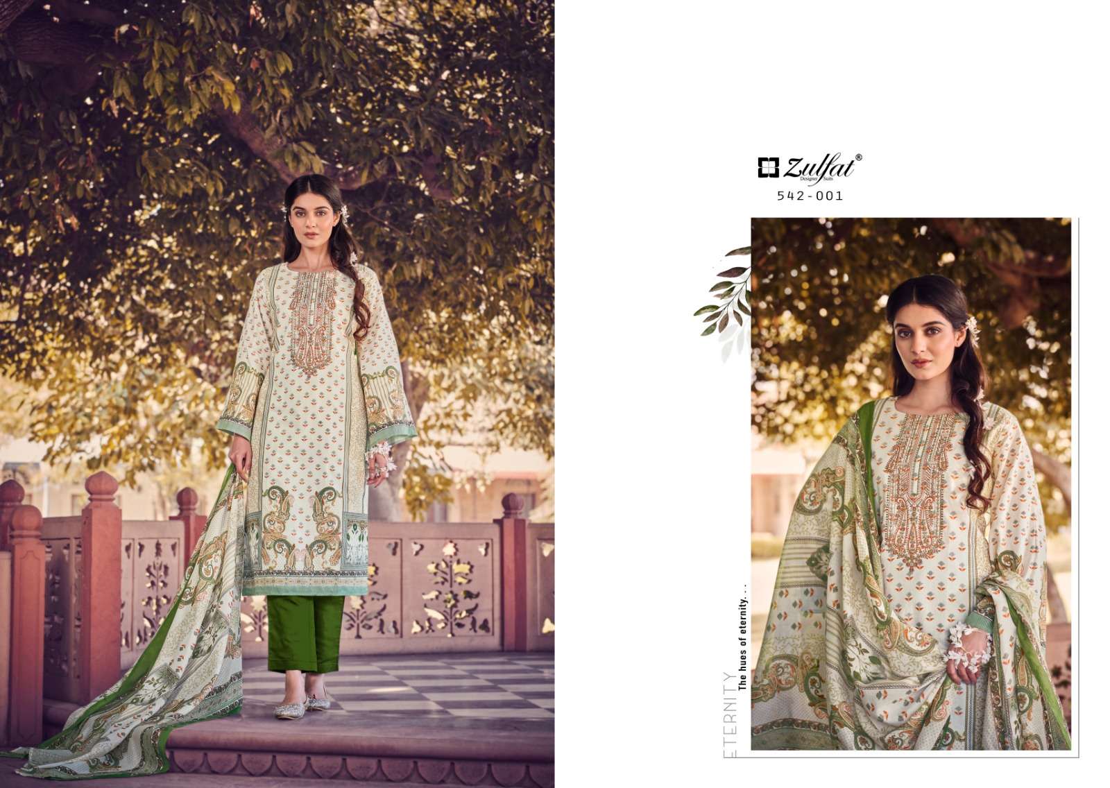 ZULFAT DESIGNER SUITS JANNAT COTTON FANCY WORK SUIT