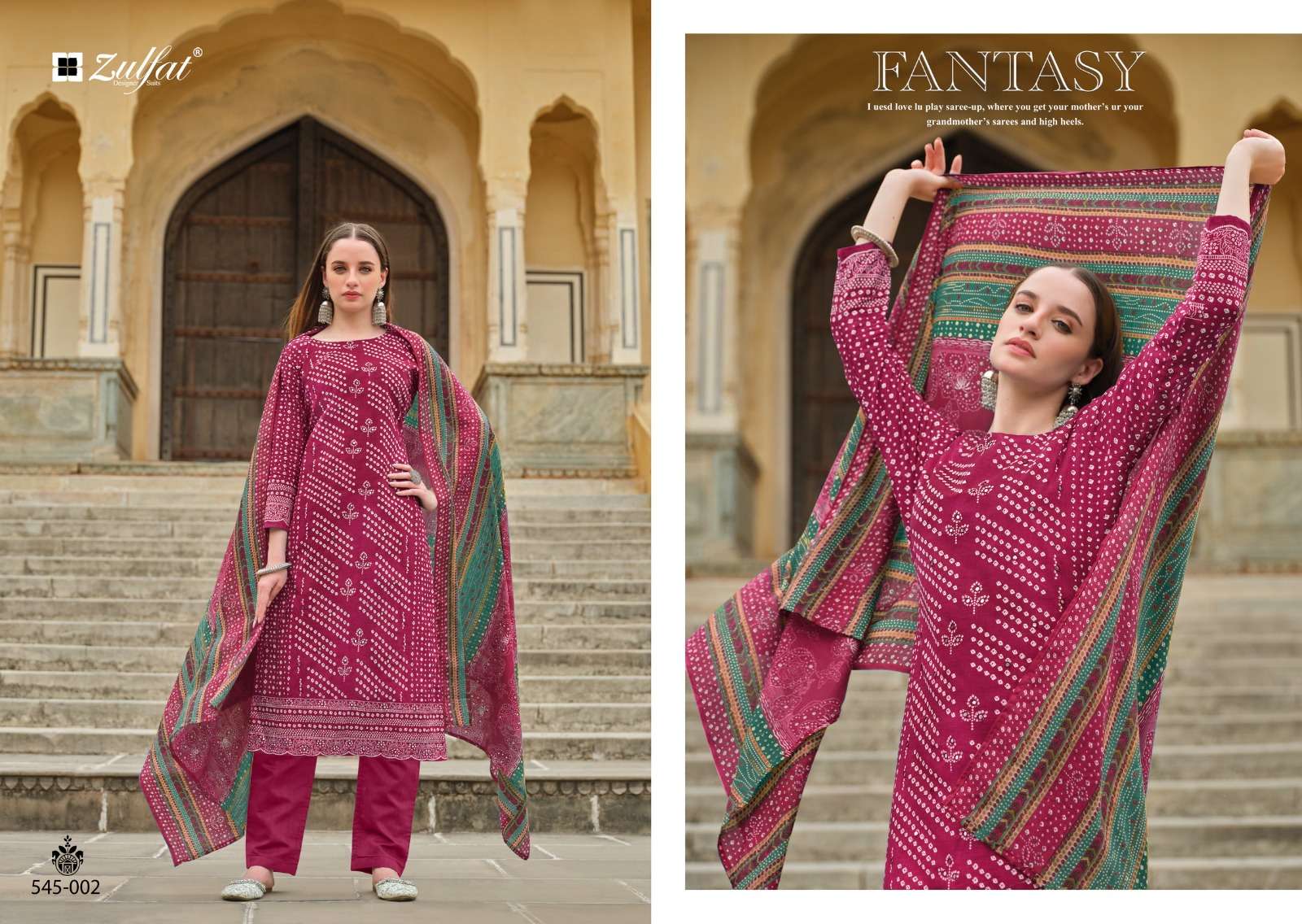 ZULFAT DESIGNER SUITS TANIA COTTON FANCY WORK SUIT
