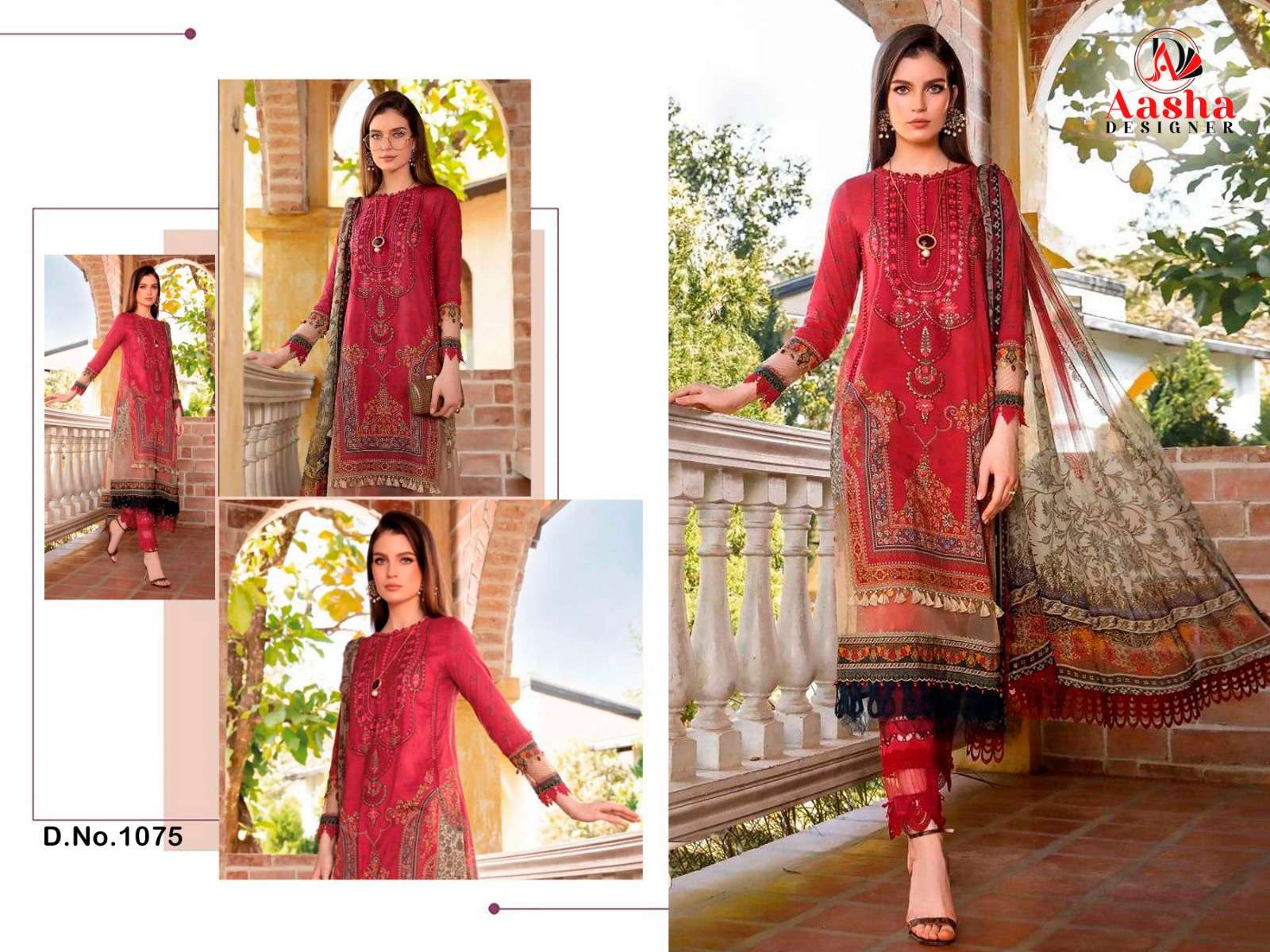 AASHA DESIGNER M PRINTS VOL 12 COTTON SALWAR KAMEEZ 