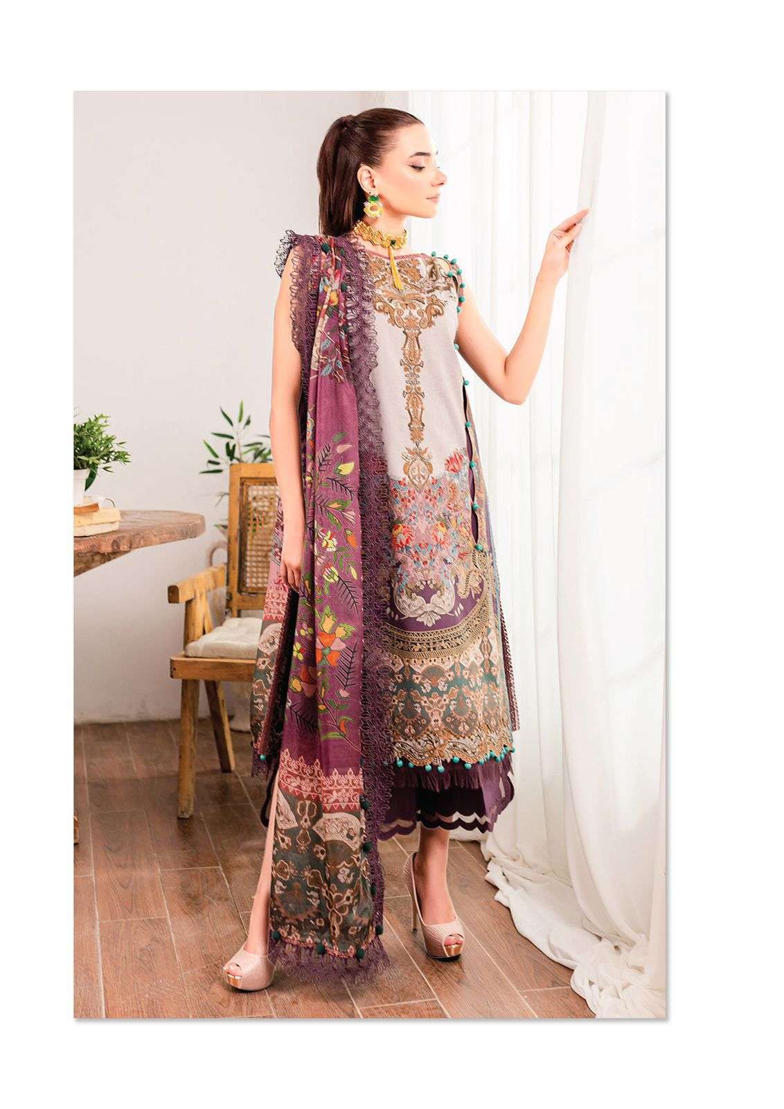 AL KARAM KESARIYA MAGIC IN PRINT VOL 12 COTTON DIGITAL PRINT SUIT 