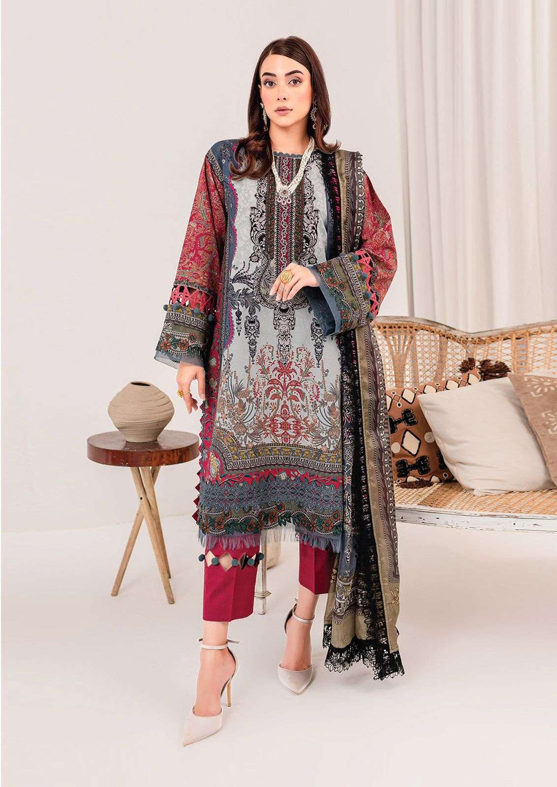 AL KARAM KESARIYA MAGIC IN PRINT VOL 12 COTTON DIGITAL PRINT SUIT 