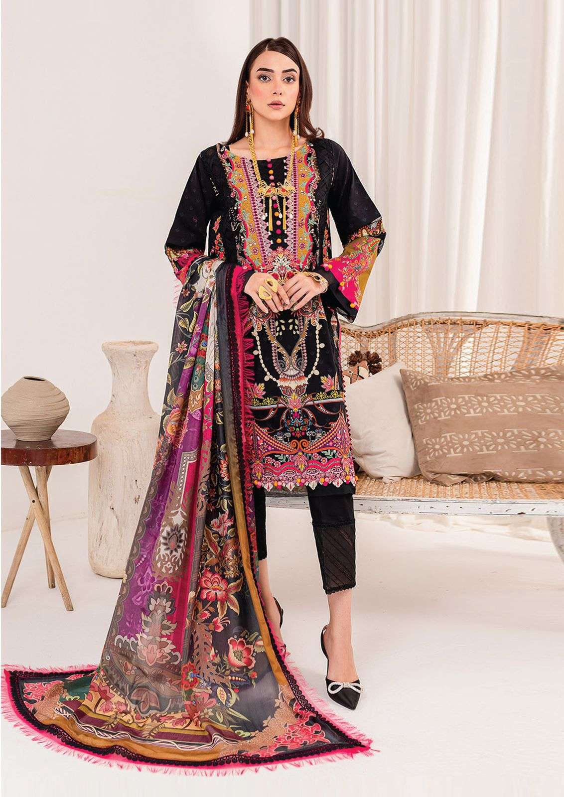 AL KARAM KESARIYA MAGIC IN PRINT VOL 12 COTTON DIGITAL PRINT SUIT 