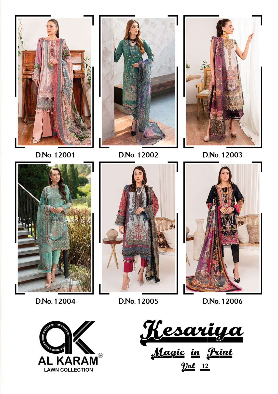 AL KARAM KESARIYA MAGIC IN PRINT VOL 12 COTTON DIGITAL PRINT SUIT 