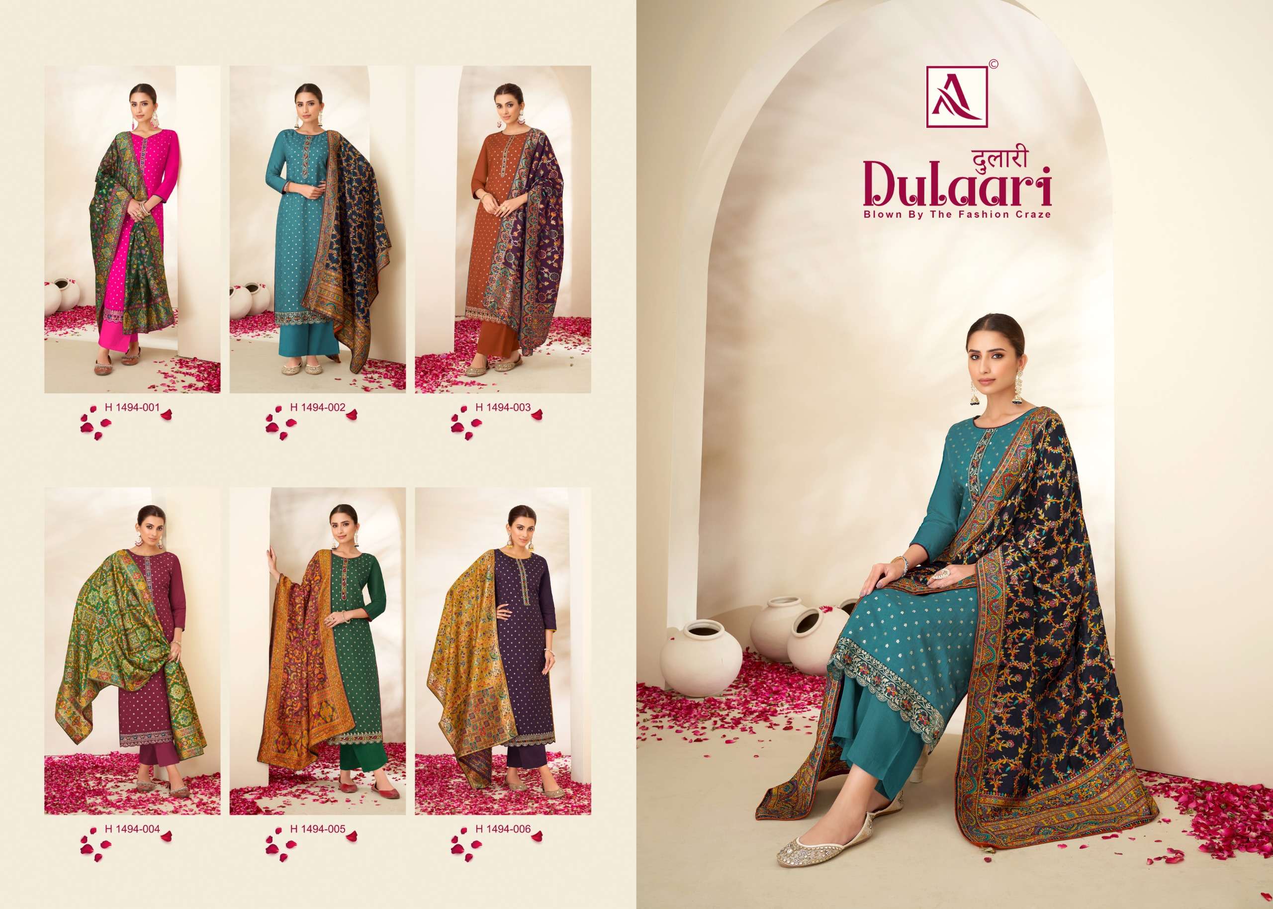 ALOK SUITS DULAARI VISCOSE EMBROIDERY WORK SUIT