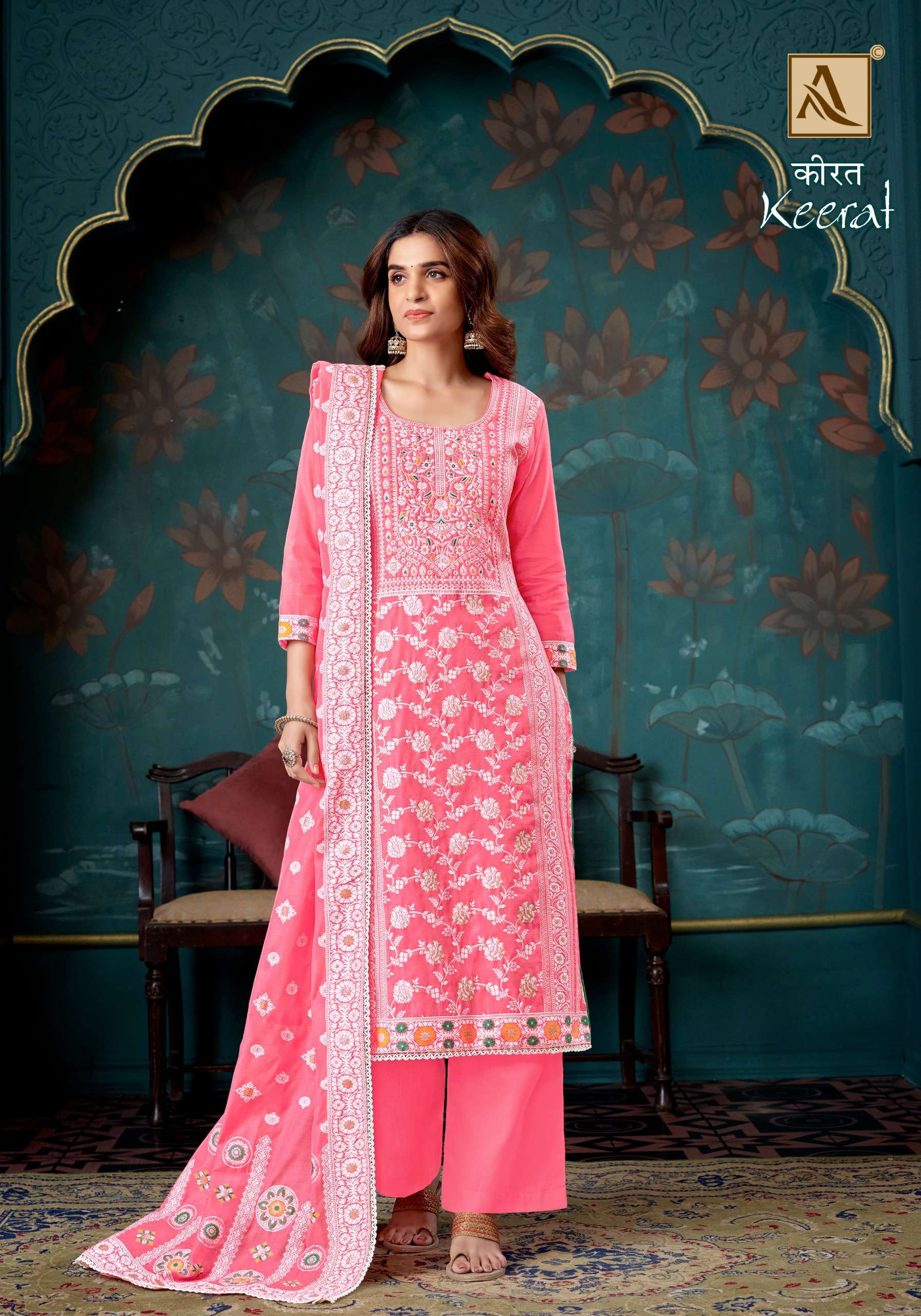 ALOK SUITS KEERAT JACQUARD FANCY HAND WORK SUIT