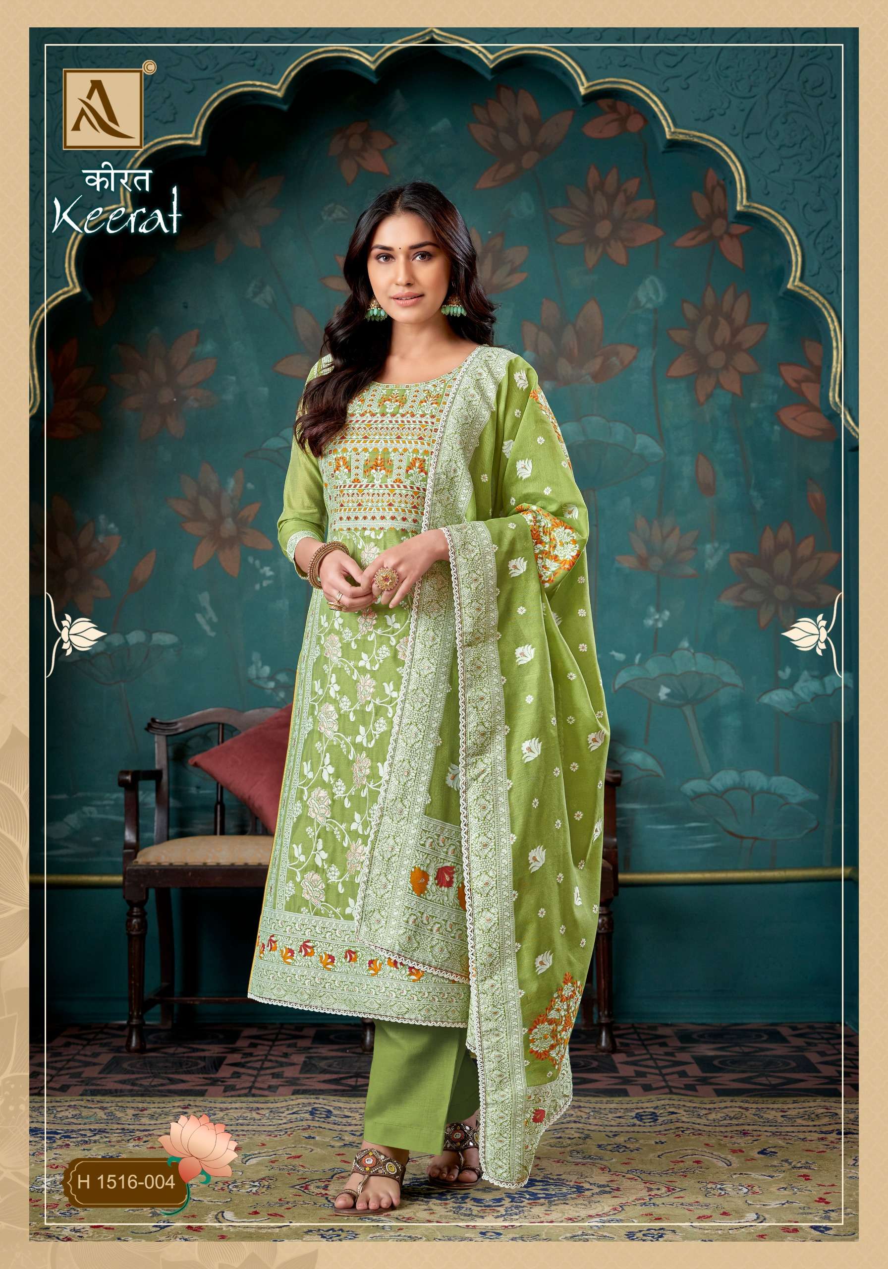 ALOK SUITS KEERAT JACQUARD FANCY HAND WORK SUIT