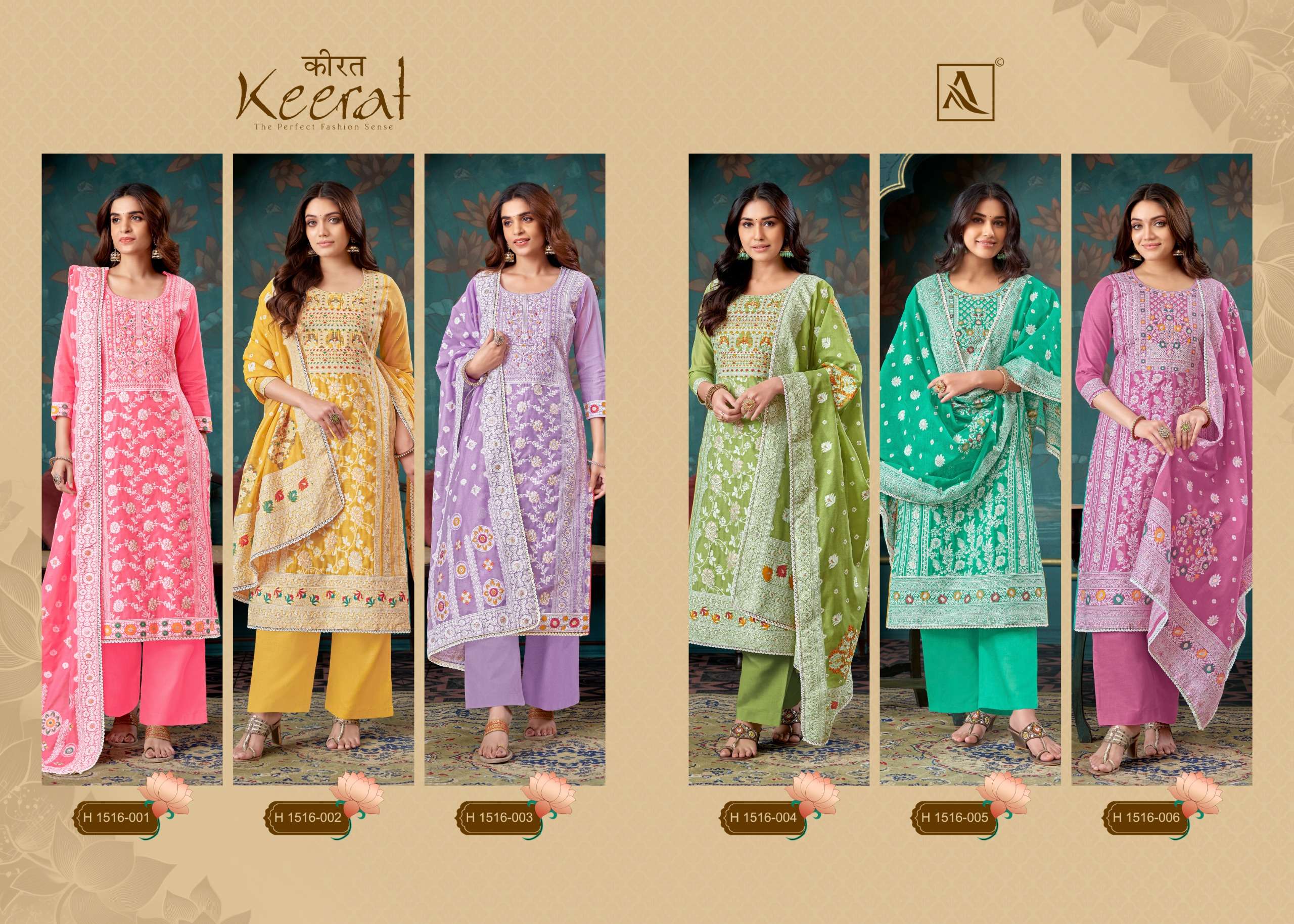 ALOK SUITS KEERAT JACQUARD FANCY HAND WORK SUIT