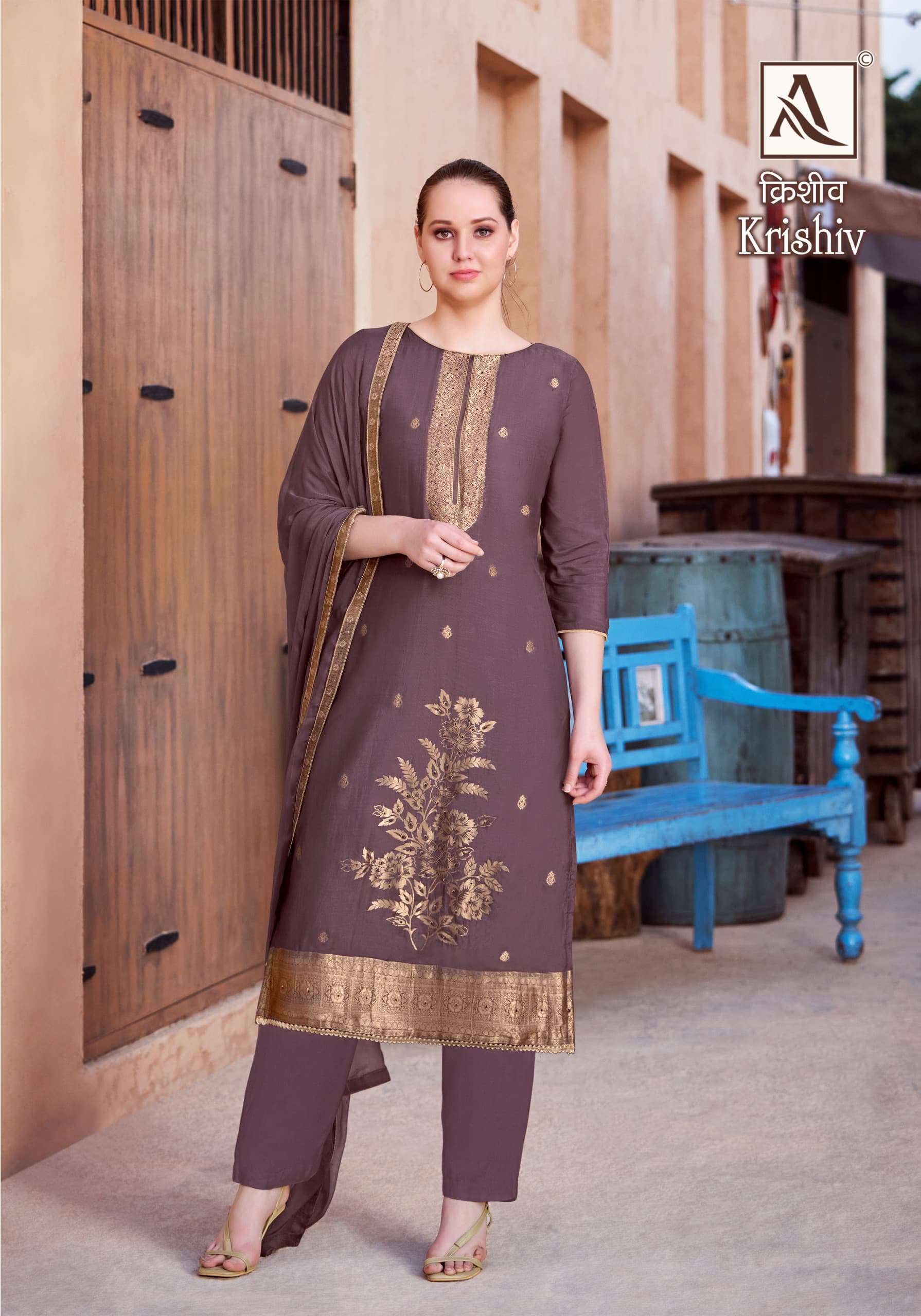 ALOK SUITS KRISHIV VISCOSE DESIGNER SUIT