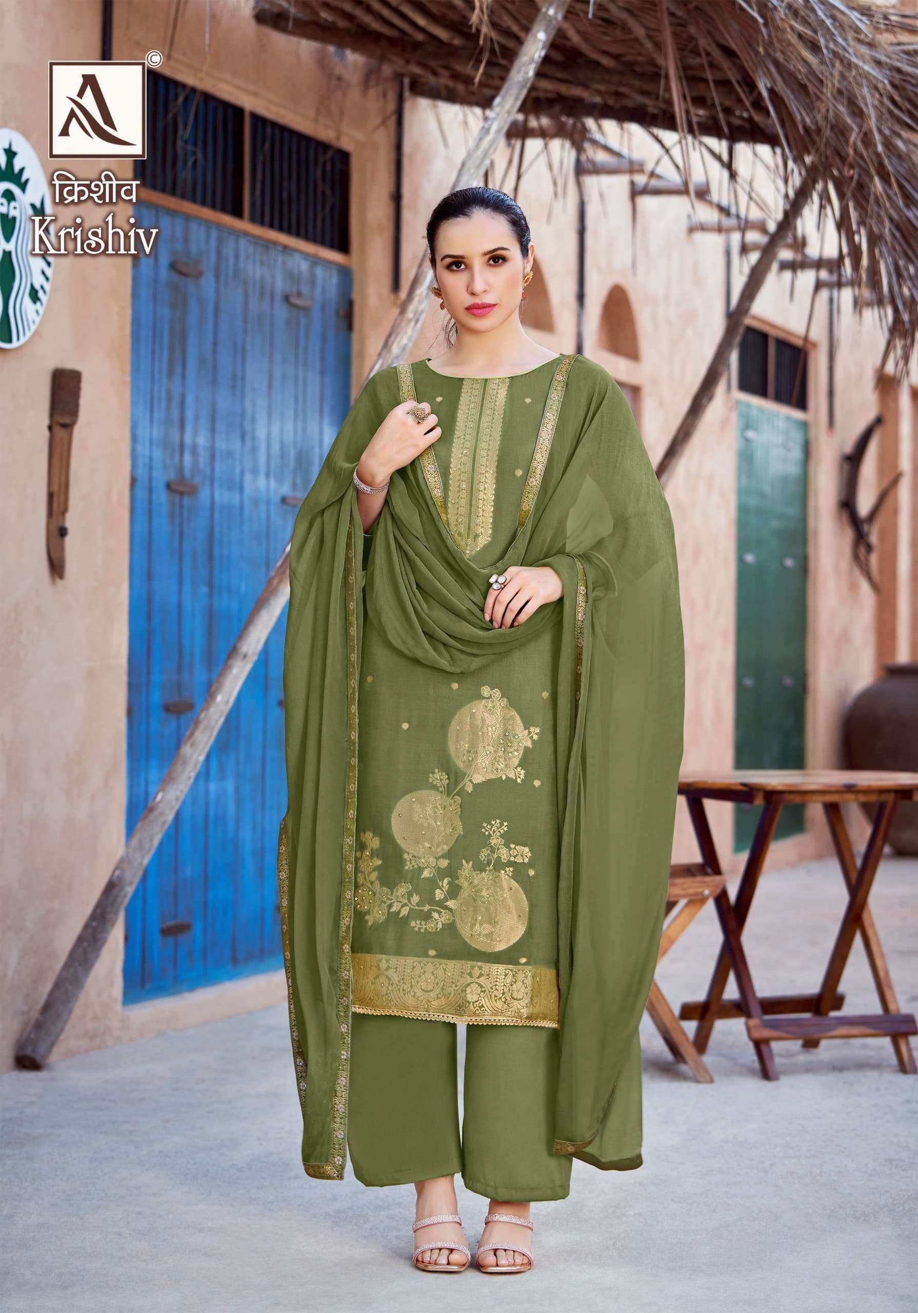 ALOK SUITS KRISHIV VISCOSE DESIGNER SUIT