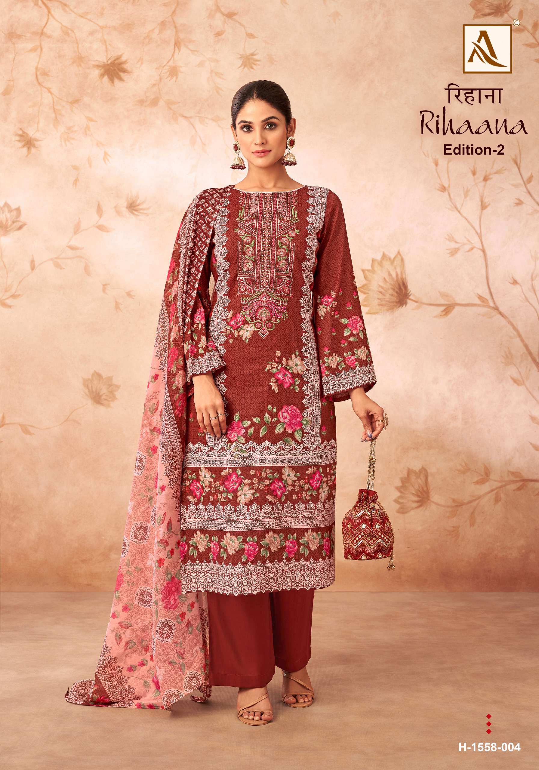 ALOK SUITS RIHAANA VOL 2 COTTON DIGITAL PAKISTANI PRINT SUIT