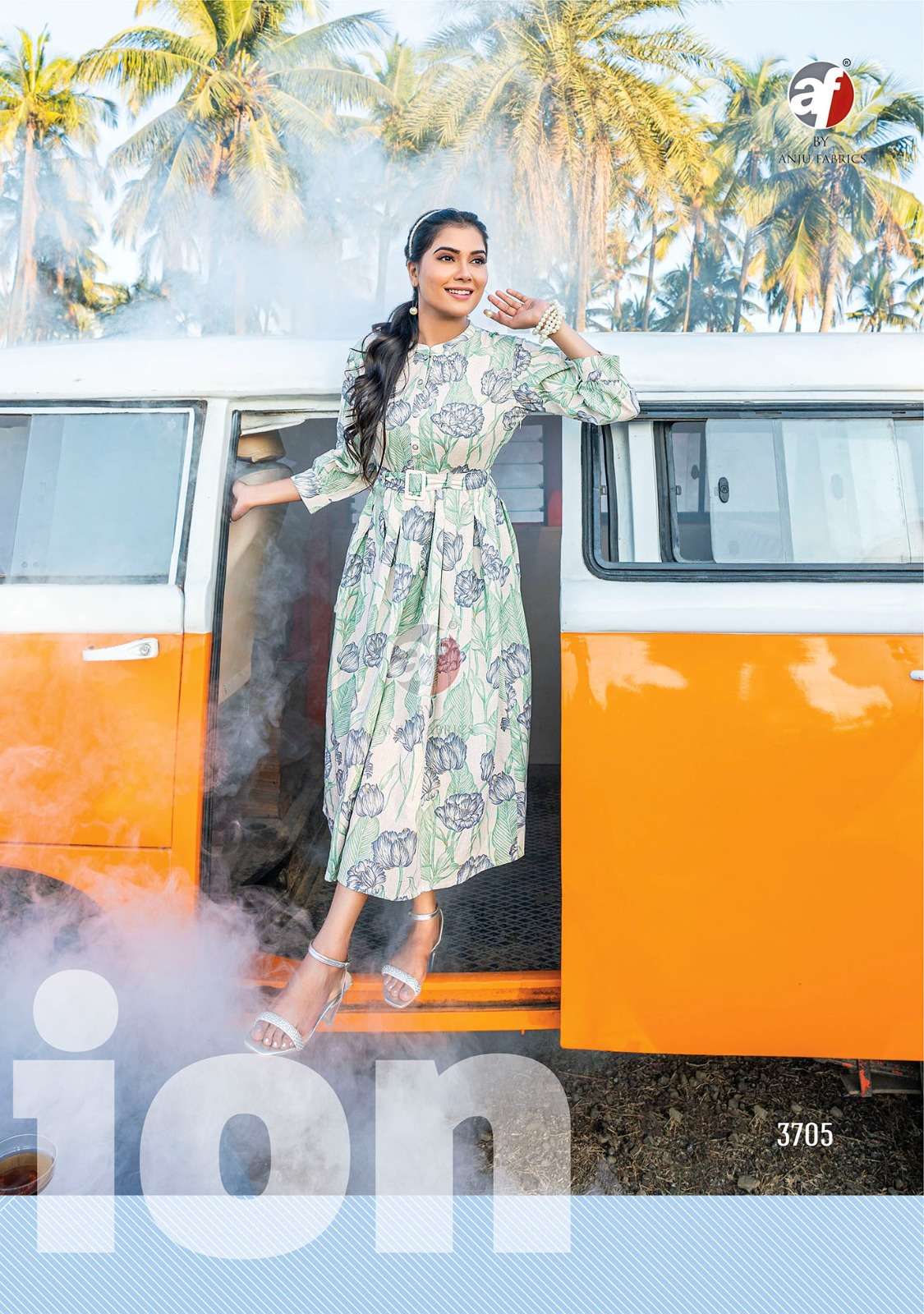 ANJU FABRICS ATTITUDE VOL 2 COTTON FANCY DESIGNER MIDI GOWN 
