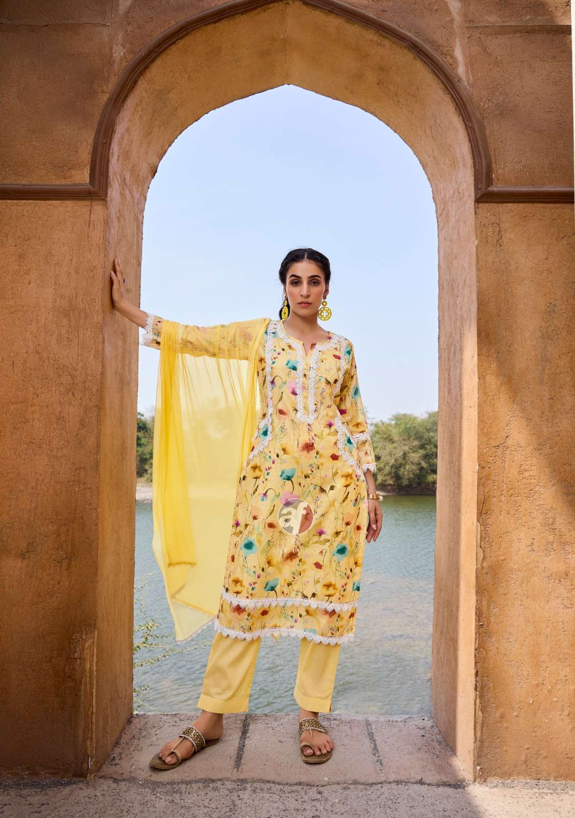 ANJU FABRICS SAKHI RE VOL 2 COTTON FANCY DESIGNER KURTI COMBO SET 