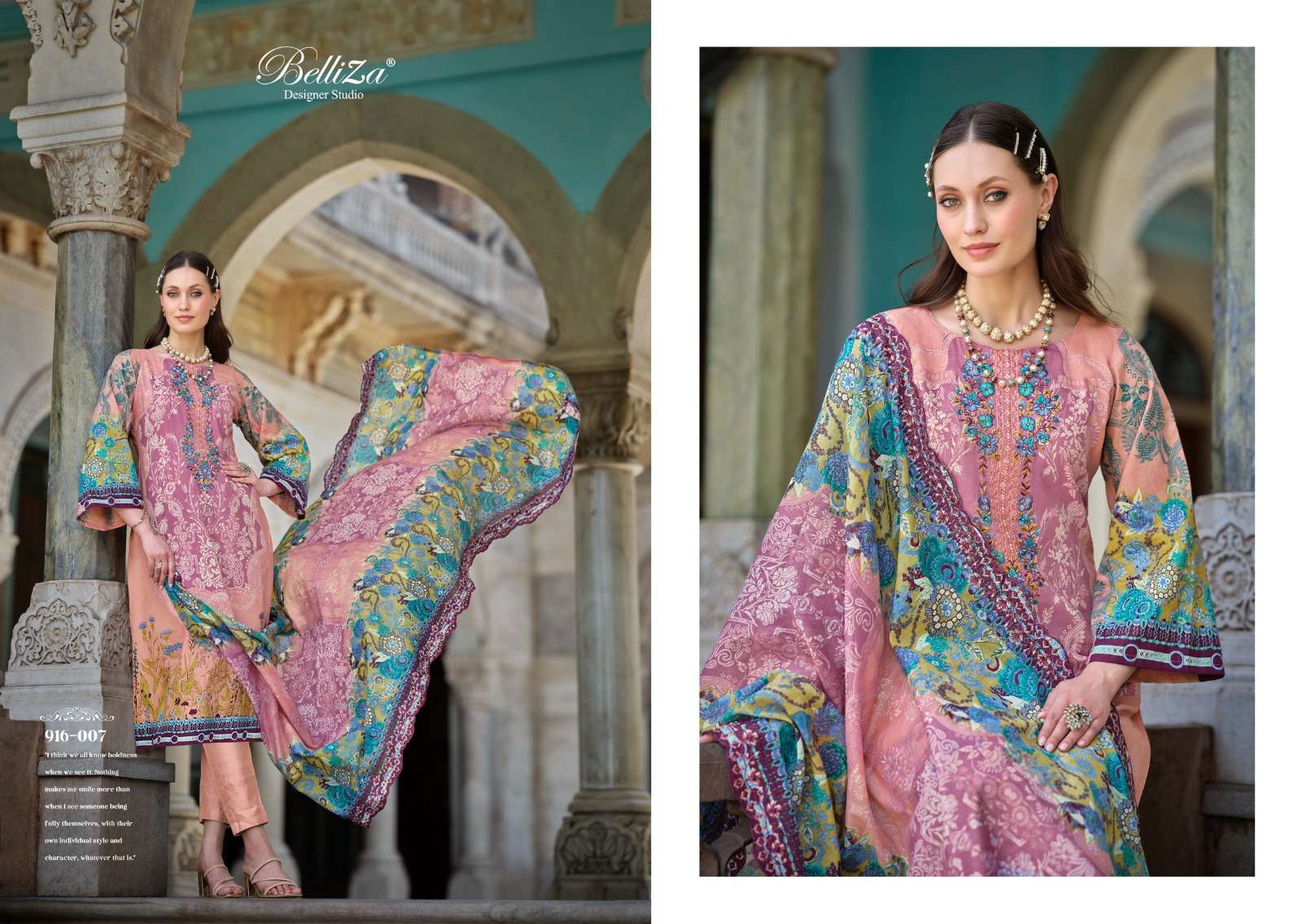 BELLIZA DESIGNER STUDIO GUZARISH VOL 8 COTTON FANCY WORK SALWAR SUIT